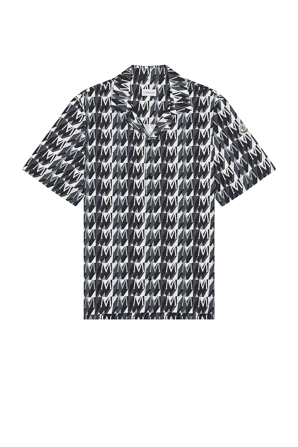 Image 1 of Moncler Short Sleeve Shirt in 3d Monogram Black