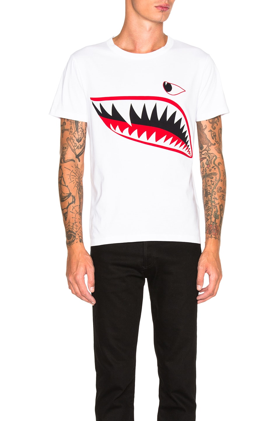 Image 1 of Moncler Shark Tee in White