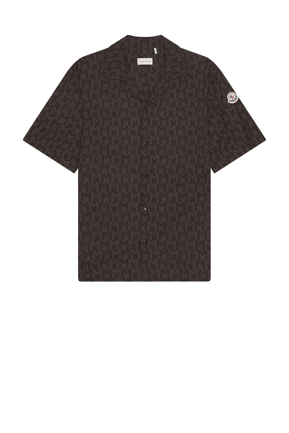 Image 1 of Moncler Short Sleeve Shirt in Brown