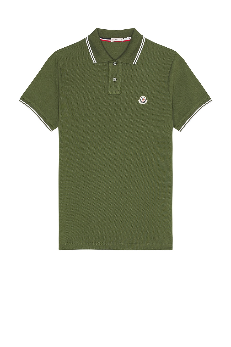 Image 1 of Moncler Short Sleeve Polo in Green