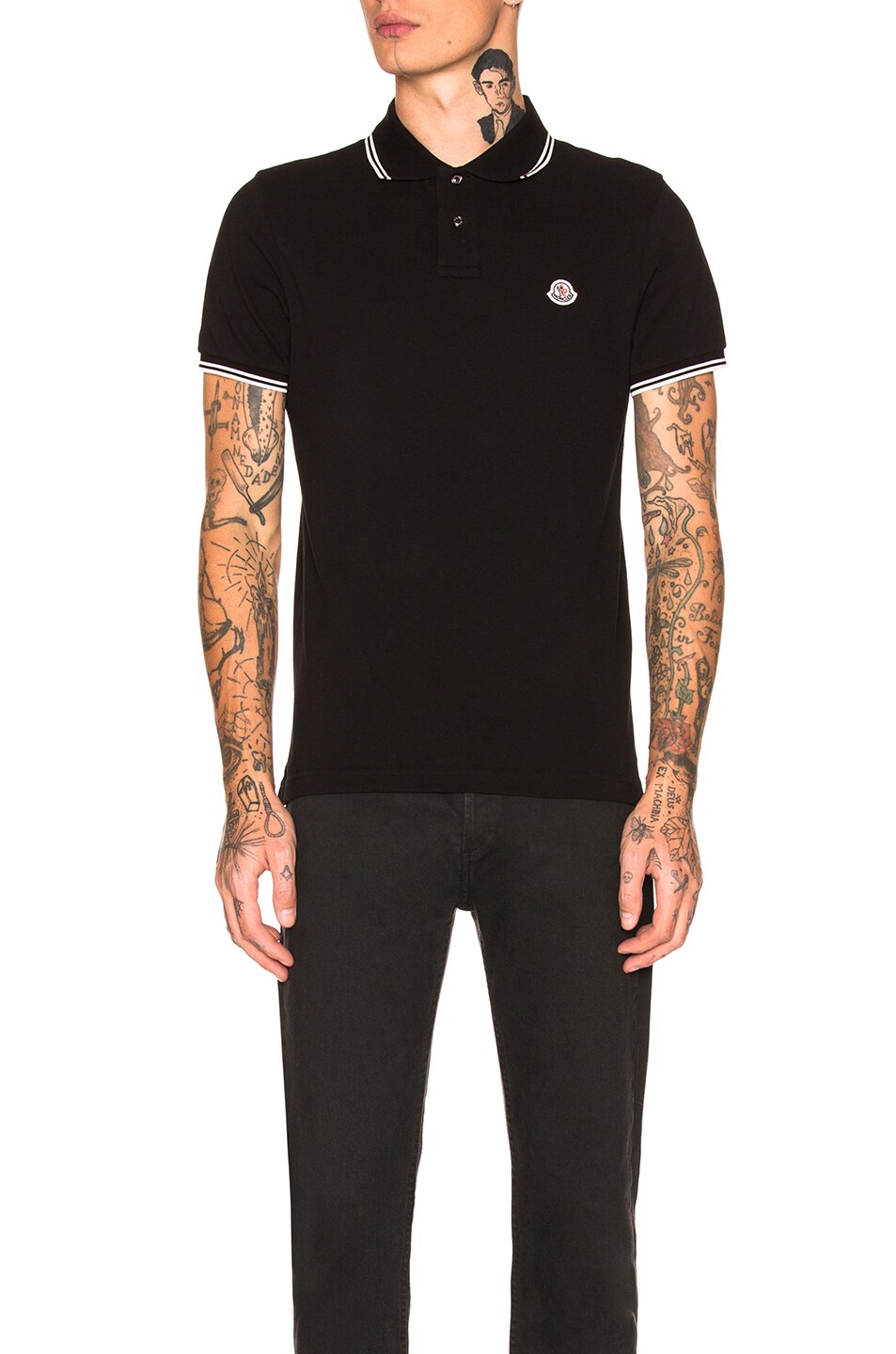 Image 1 of Moncler Maglia Polo in Black