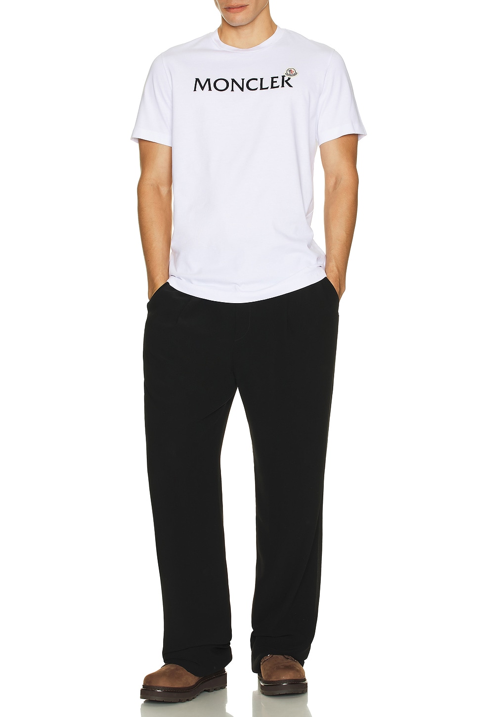 Image 1 of Moncler Short Sleeve T-shirt in White