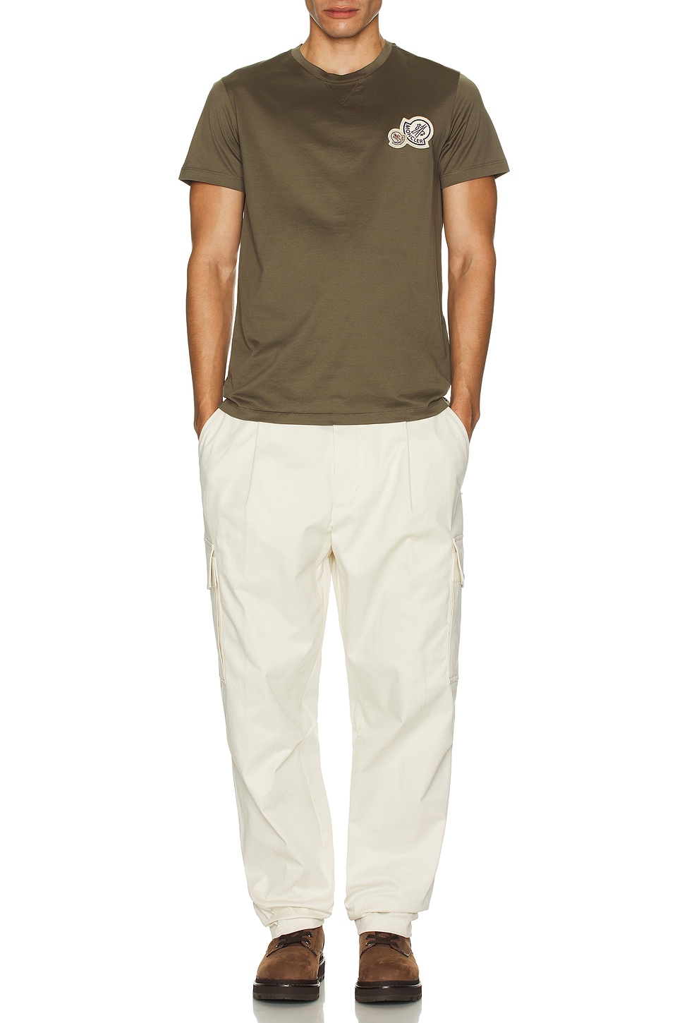 Image 1 of Moncler Short Sleeve T-shirt in Green