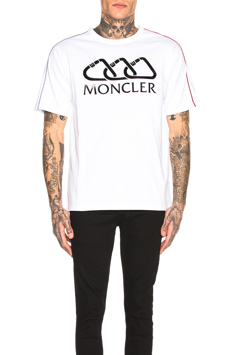 Image 1 of Moncler Logo Tee in White