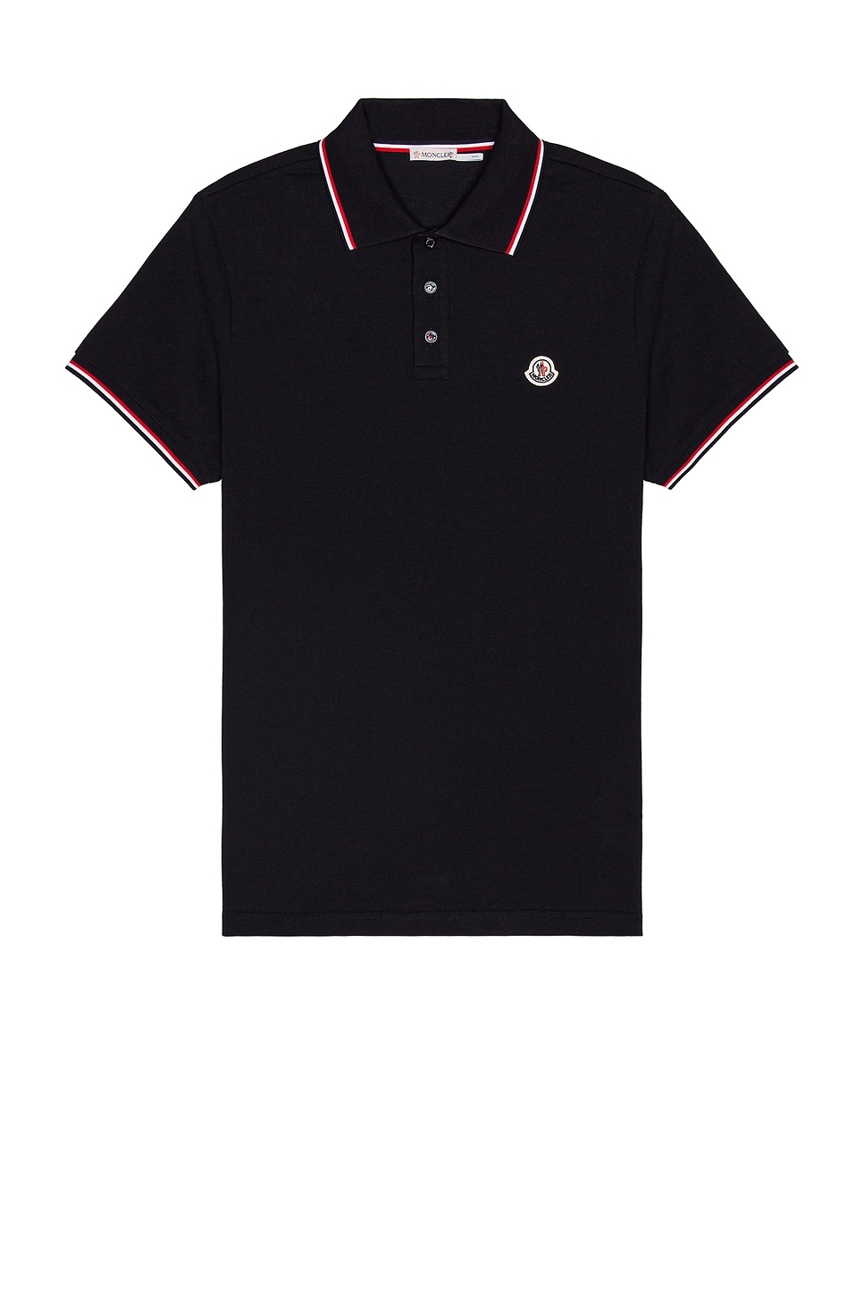 Image 1 of Moncler Short Sleeve Polo in Navy