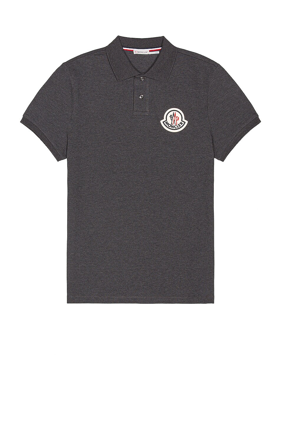 Image 1 of Moncler Short Sleeve Polo in Light Charcoal