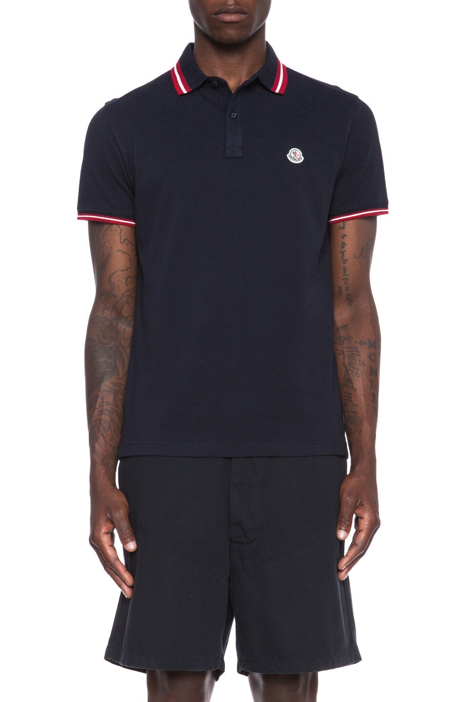 Image 1 of Moncler Cotton Polo in Navy