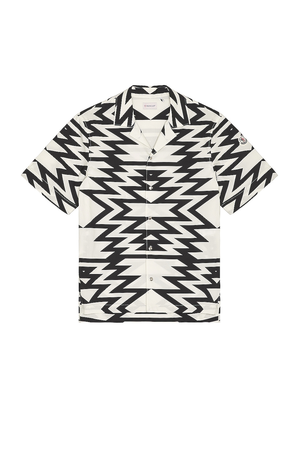 Image 1 of Moncler Short Sleeve Shirt in Black & White