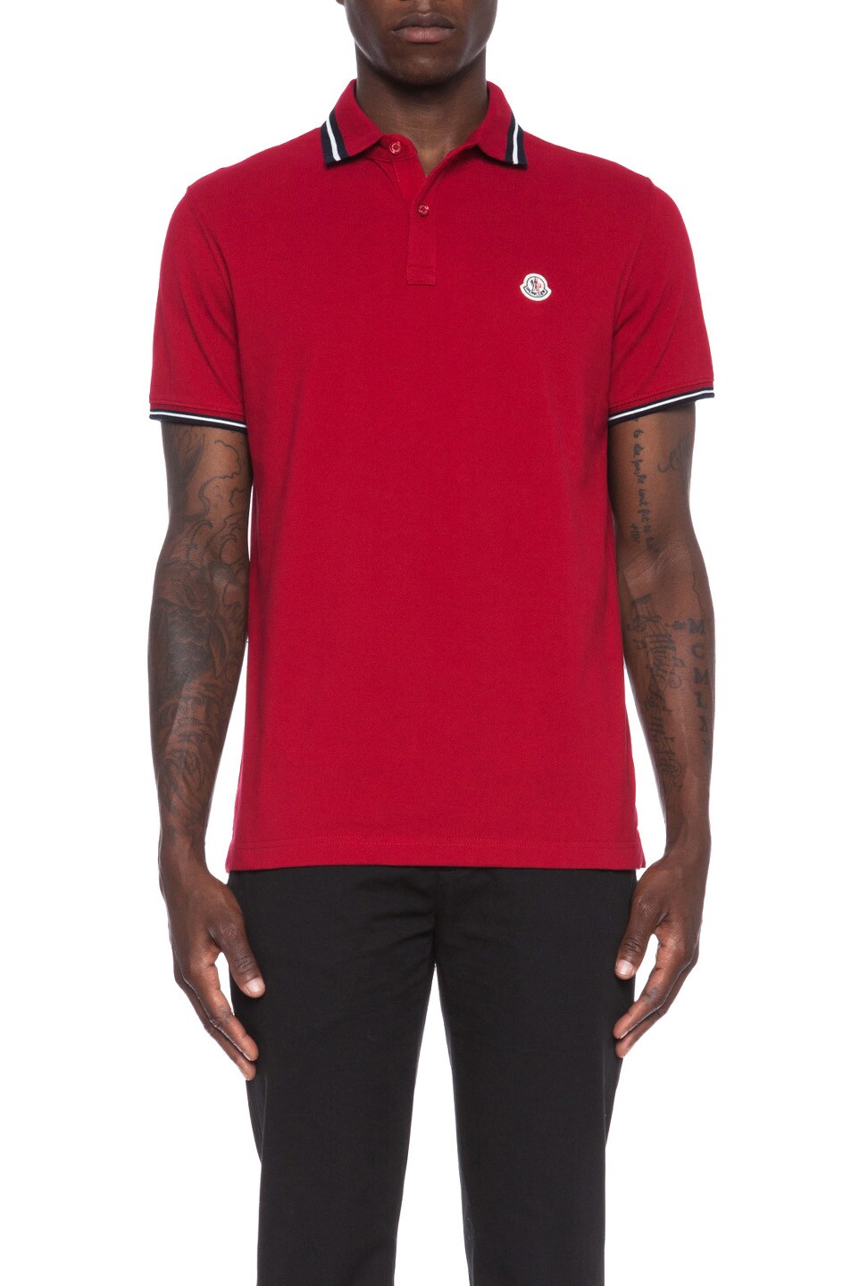 Image 1 of Moncler Cotton Polo in Red