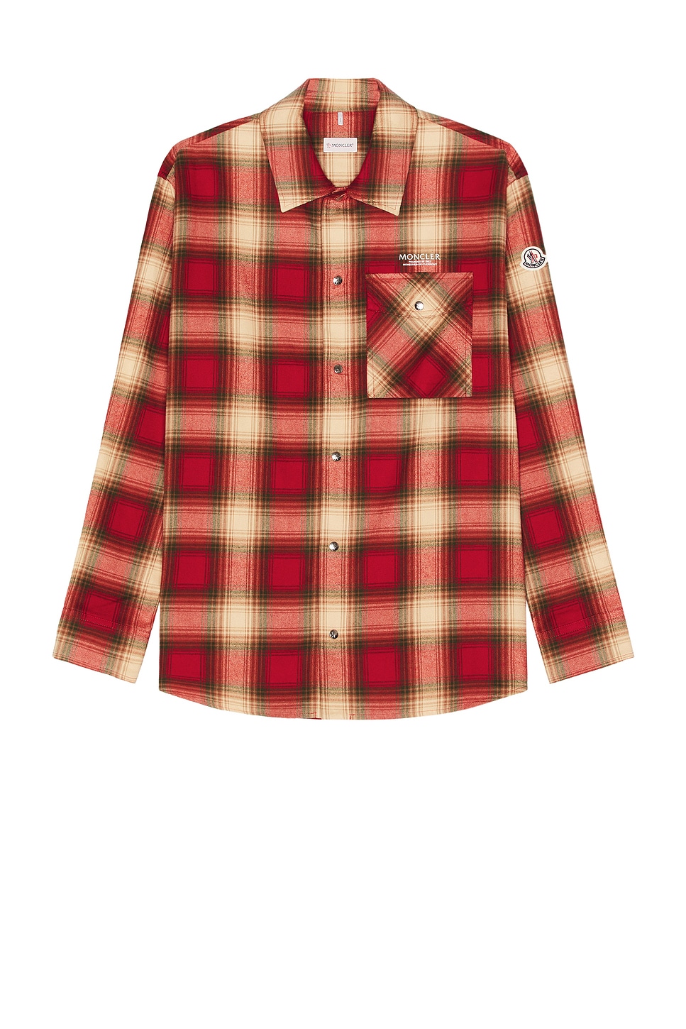 Image 1 of Moncler Long Sleeve Shirt in Plaid