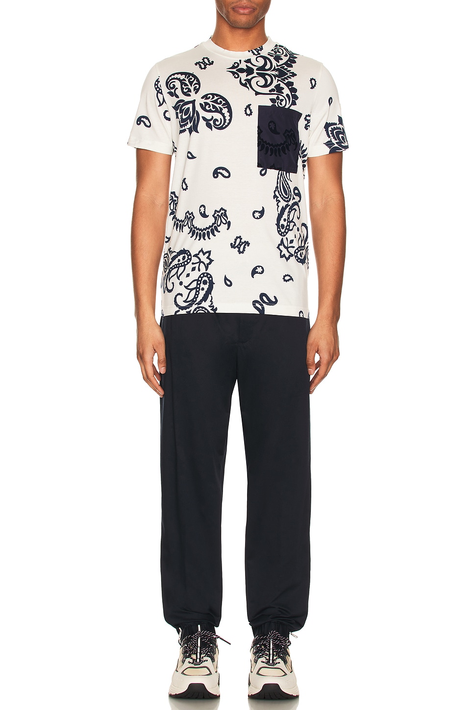 Image 1 of Moncler SS T-Shirt in Bandana Print