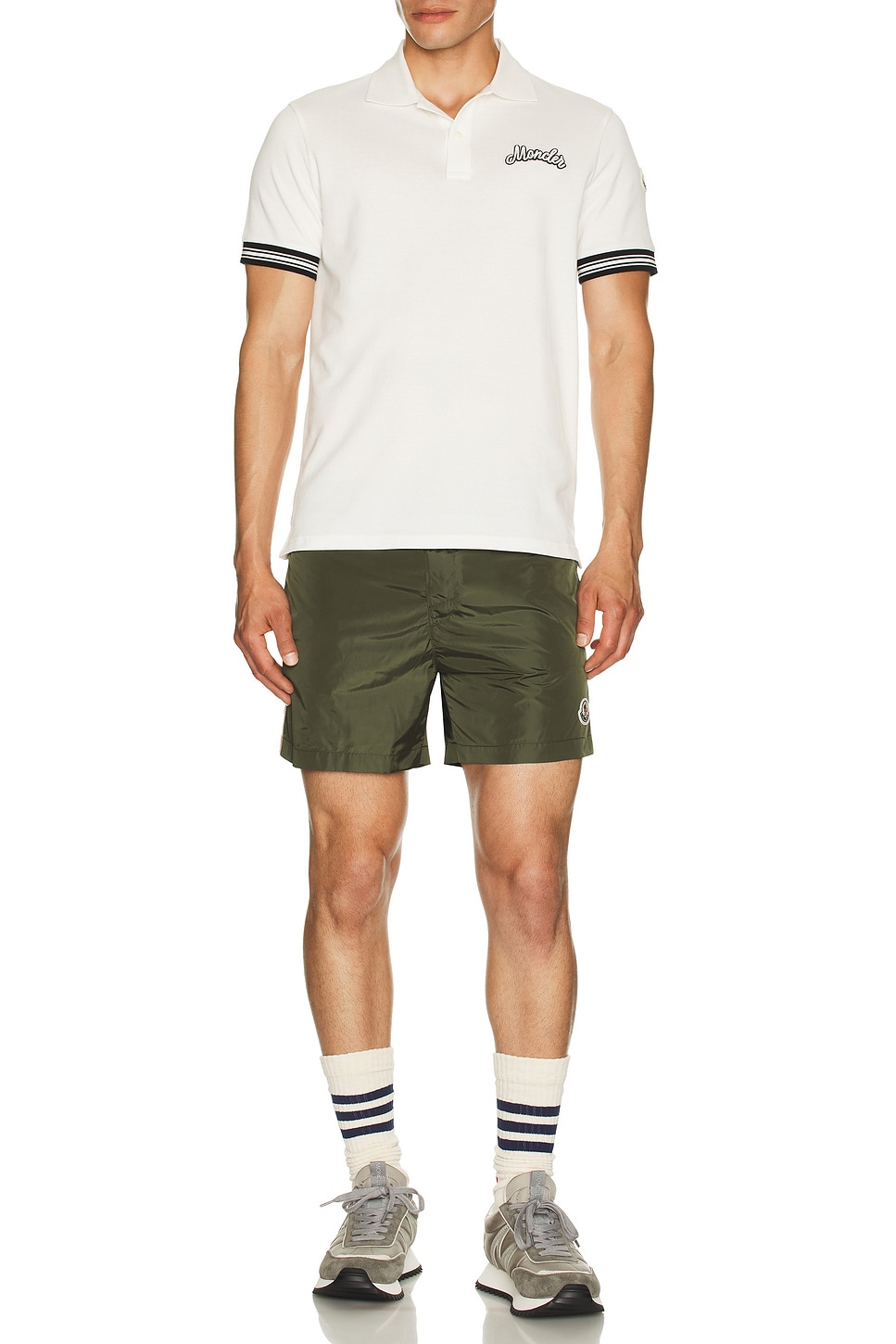 Image 1 of Moncler Swim Shorts in Green