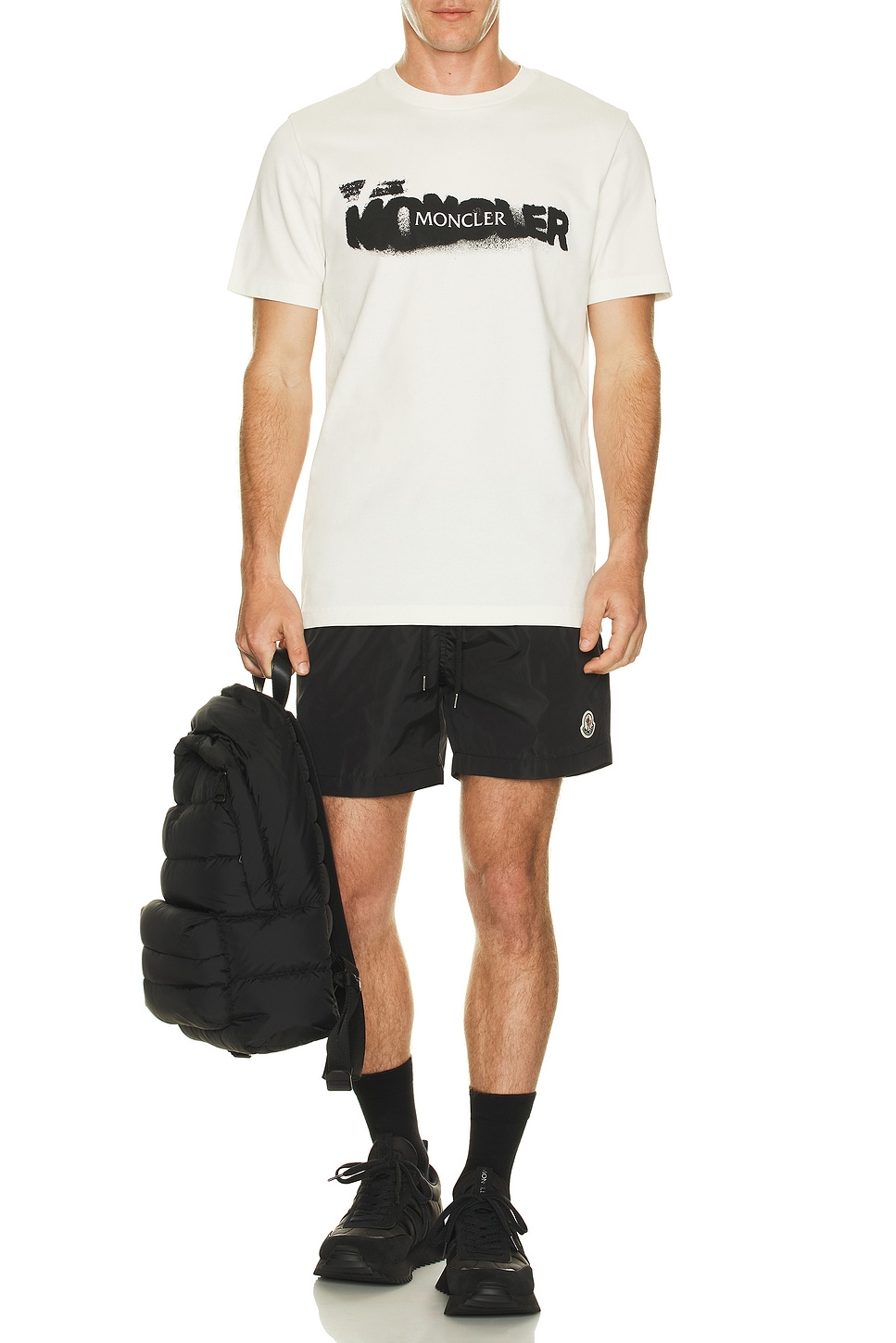 Image 1 of Moncler Swim Shorts in Black