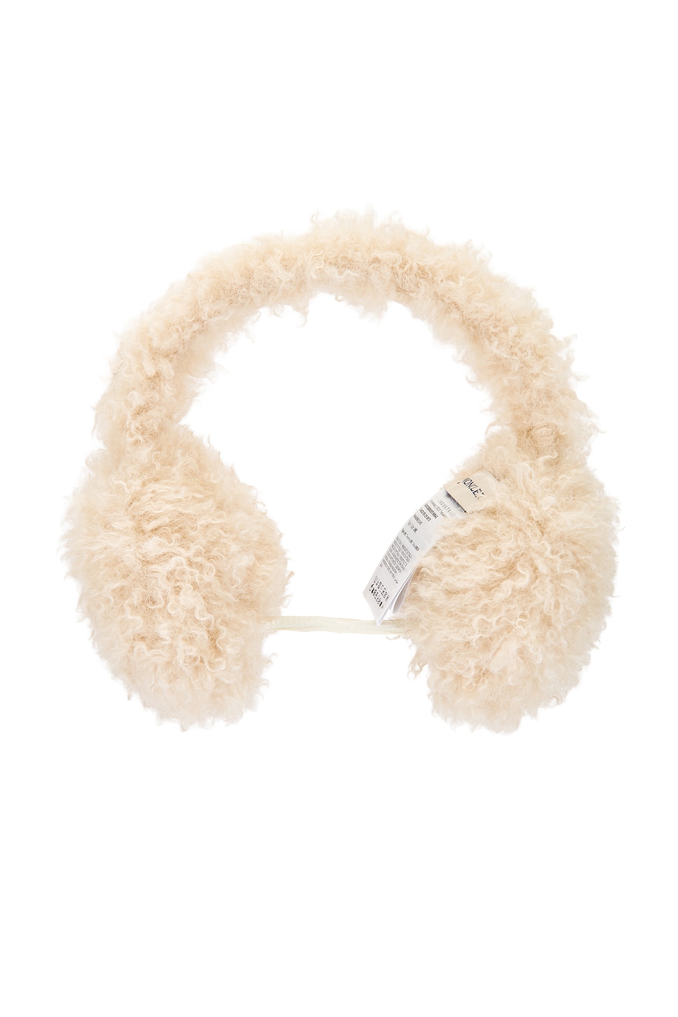 Moncler Faux Fur Earmuffs In Neutral