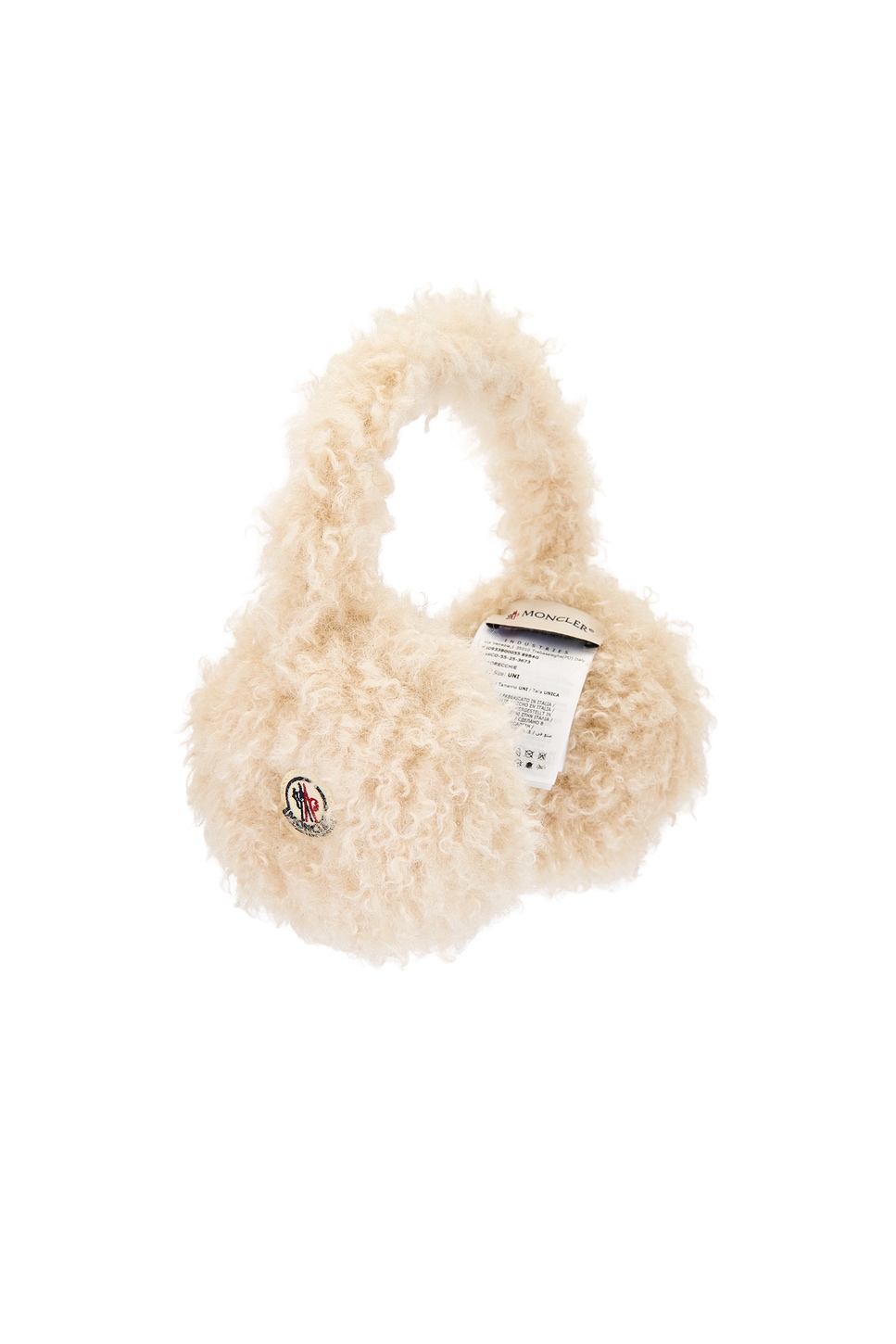 Moncler Faux Fur Earmuffs In Neutral