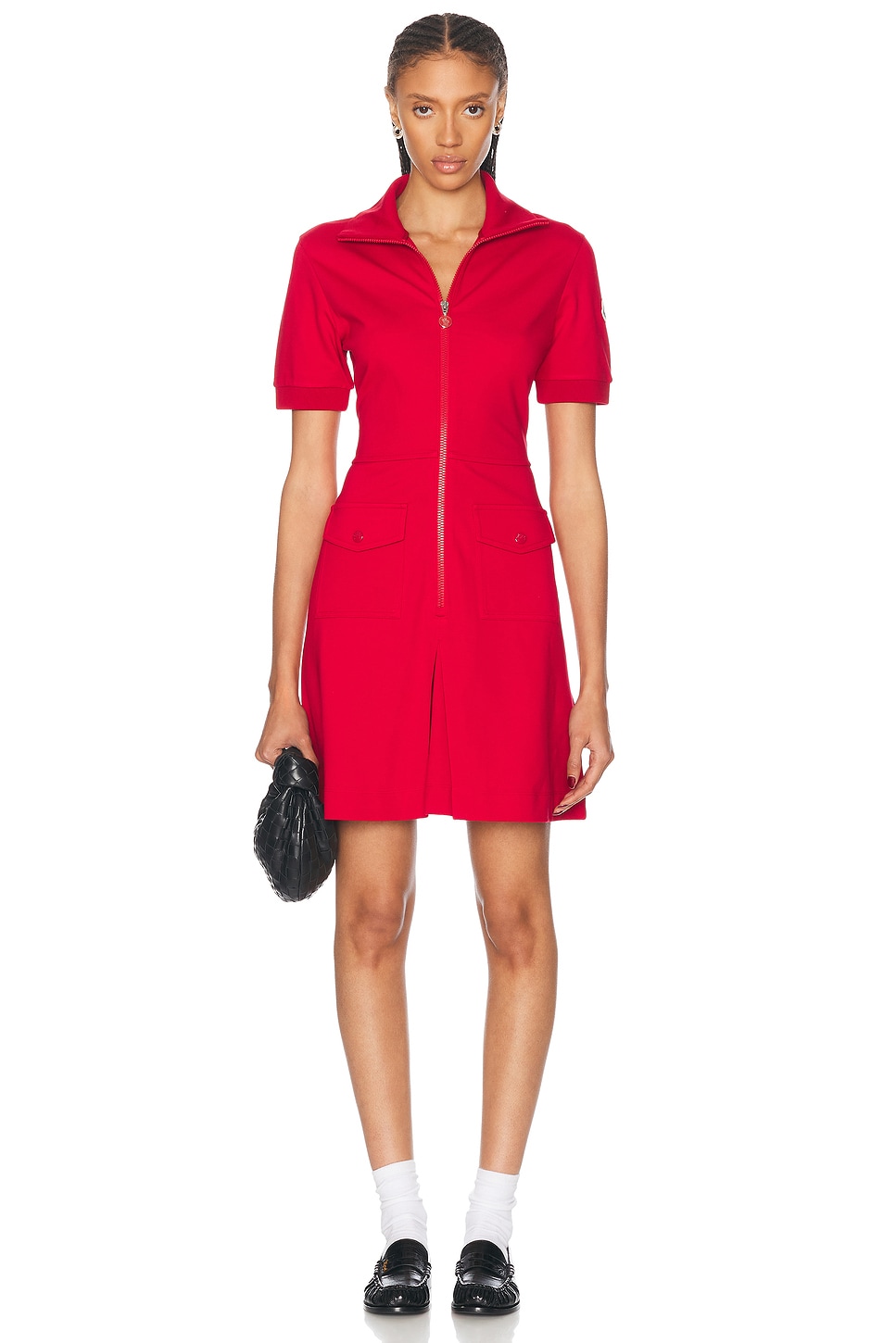 Image 1 of Moncler Shirt Dress in Jester Red