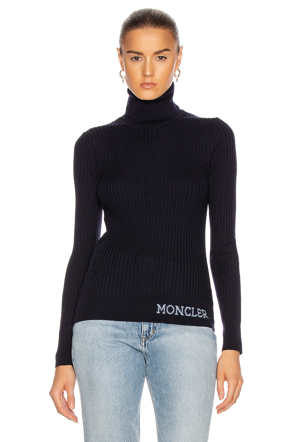Image 1 of Moncler Ciclista Tricot Sweater in Navy