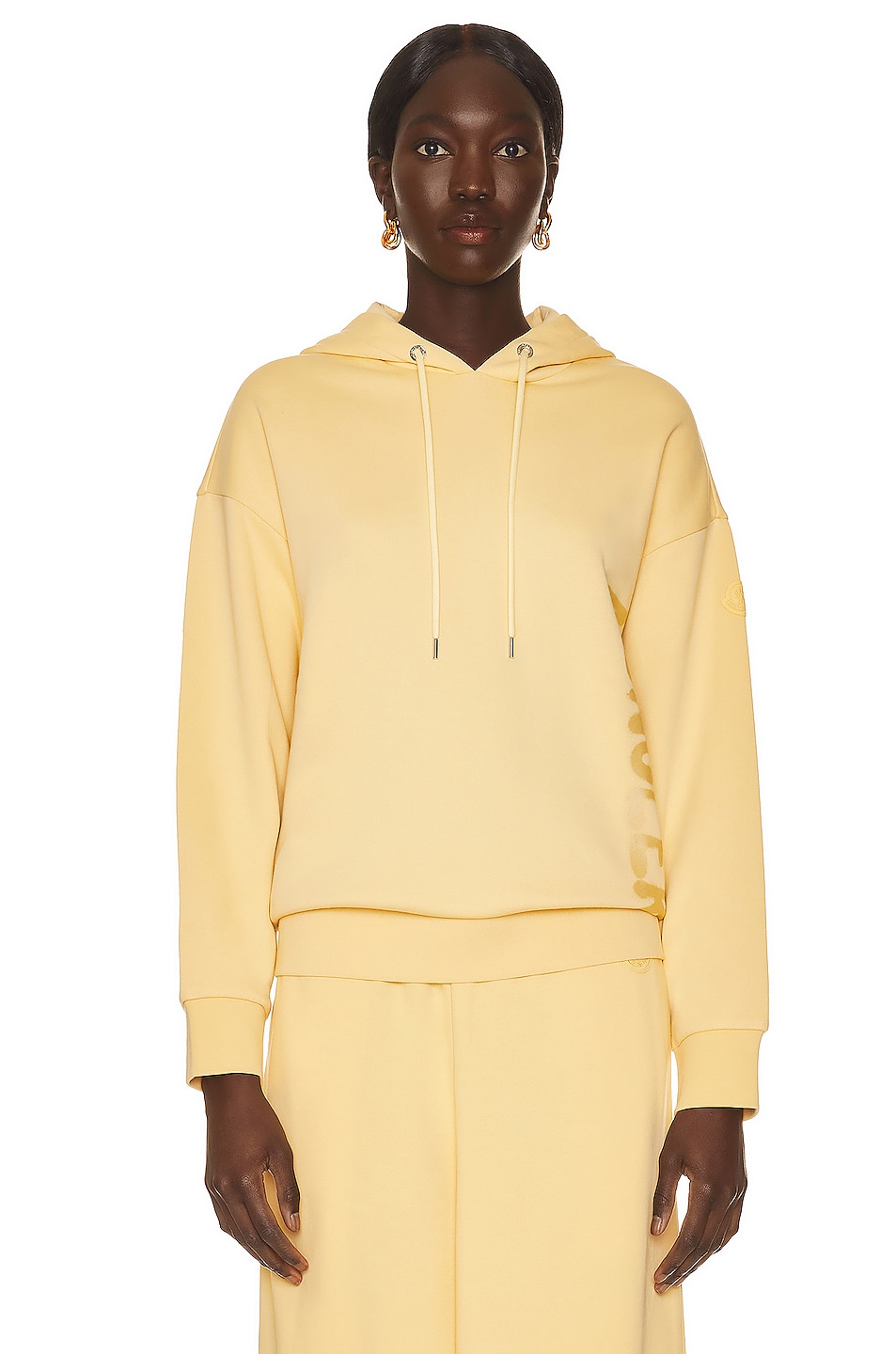 Image 1 of Moncler Hooded Sweatshirt in Yellow