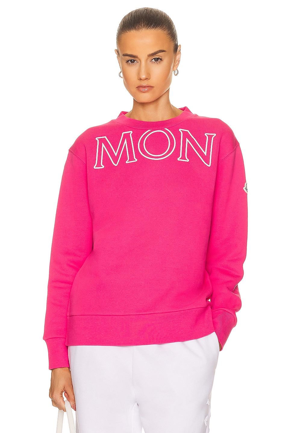 Moncler Crewneck Sweatshirt in Pink | FWRD