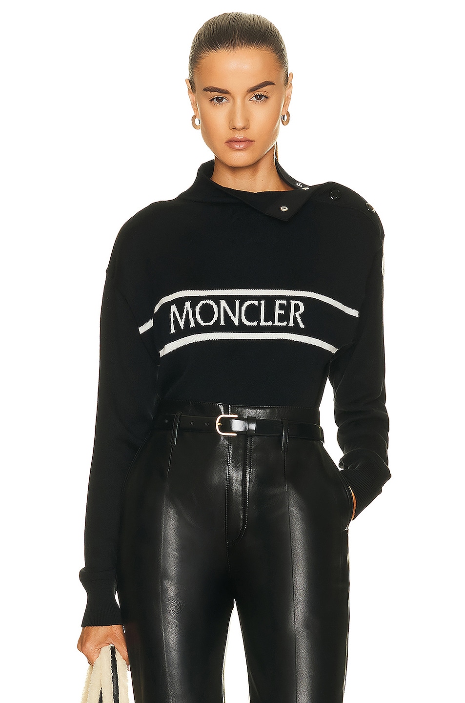 Image 1 of Moncler Turtleneck Sweater in Black