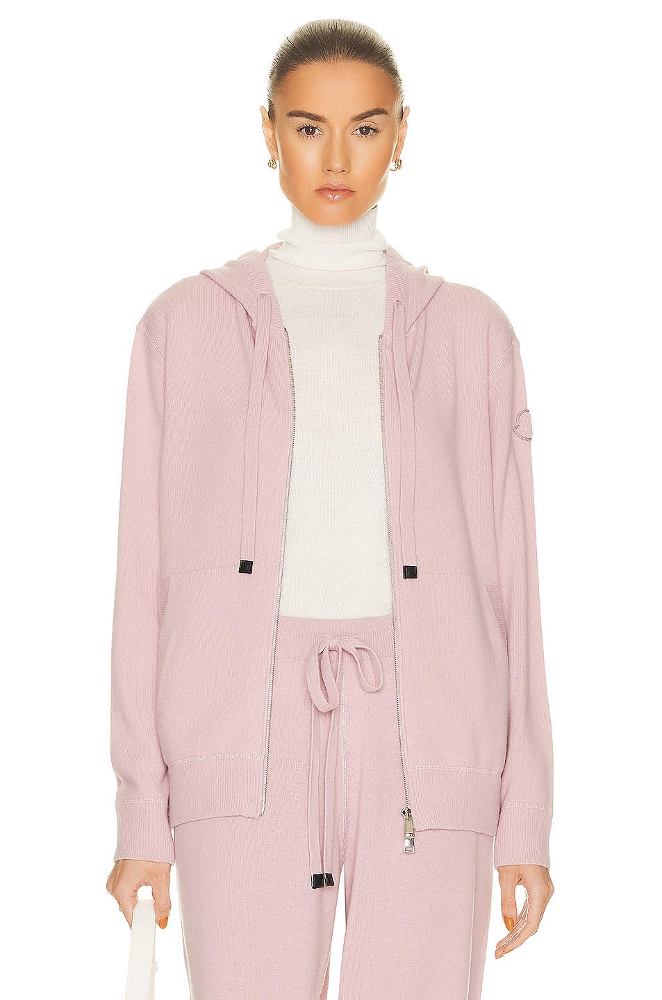 Image 1 of Moncler Cashmere Knit Cardigan in Pink