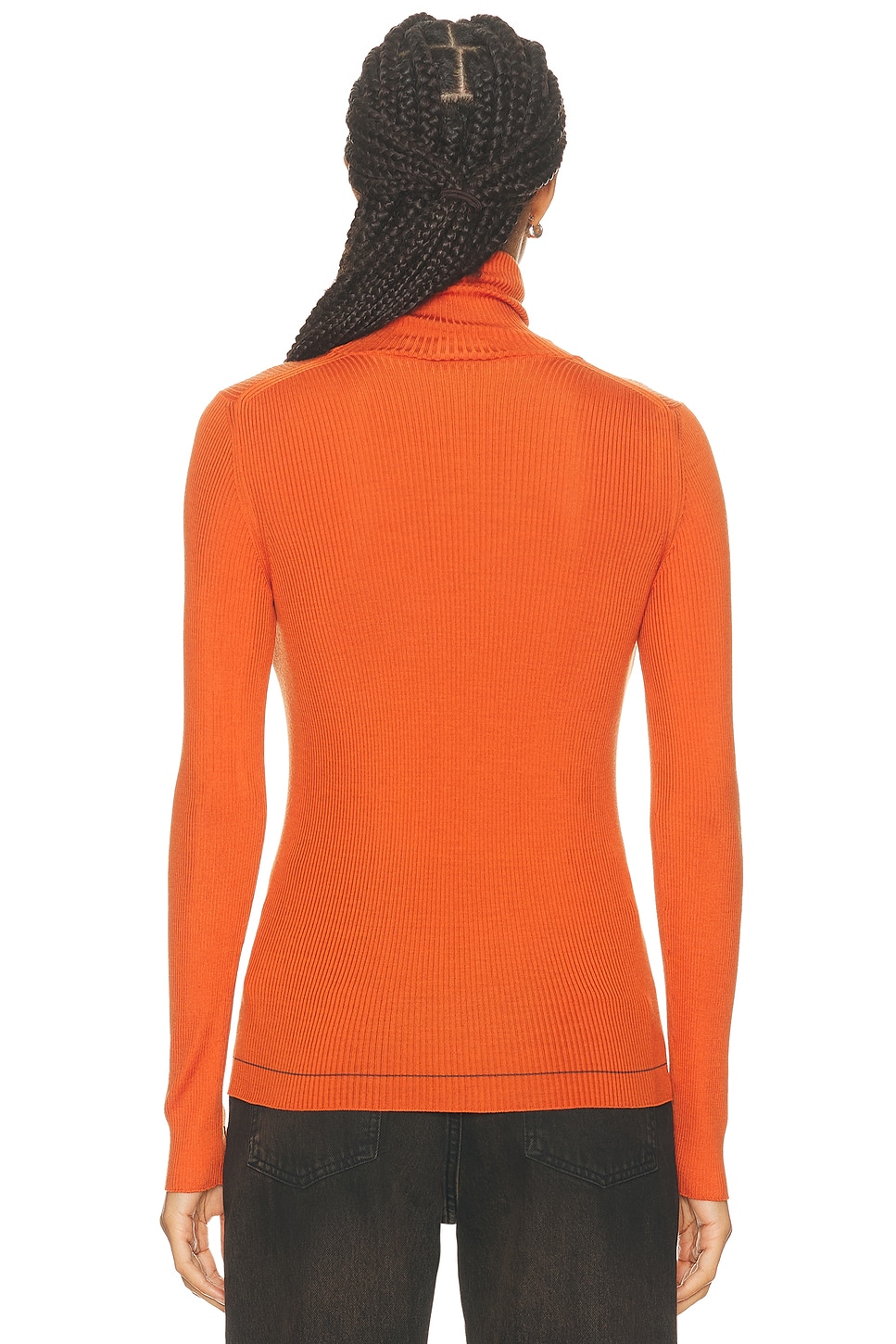 Image 3 of Moncler Turtleneck Top in Orange