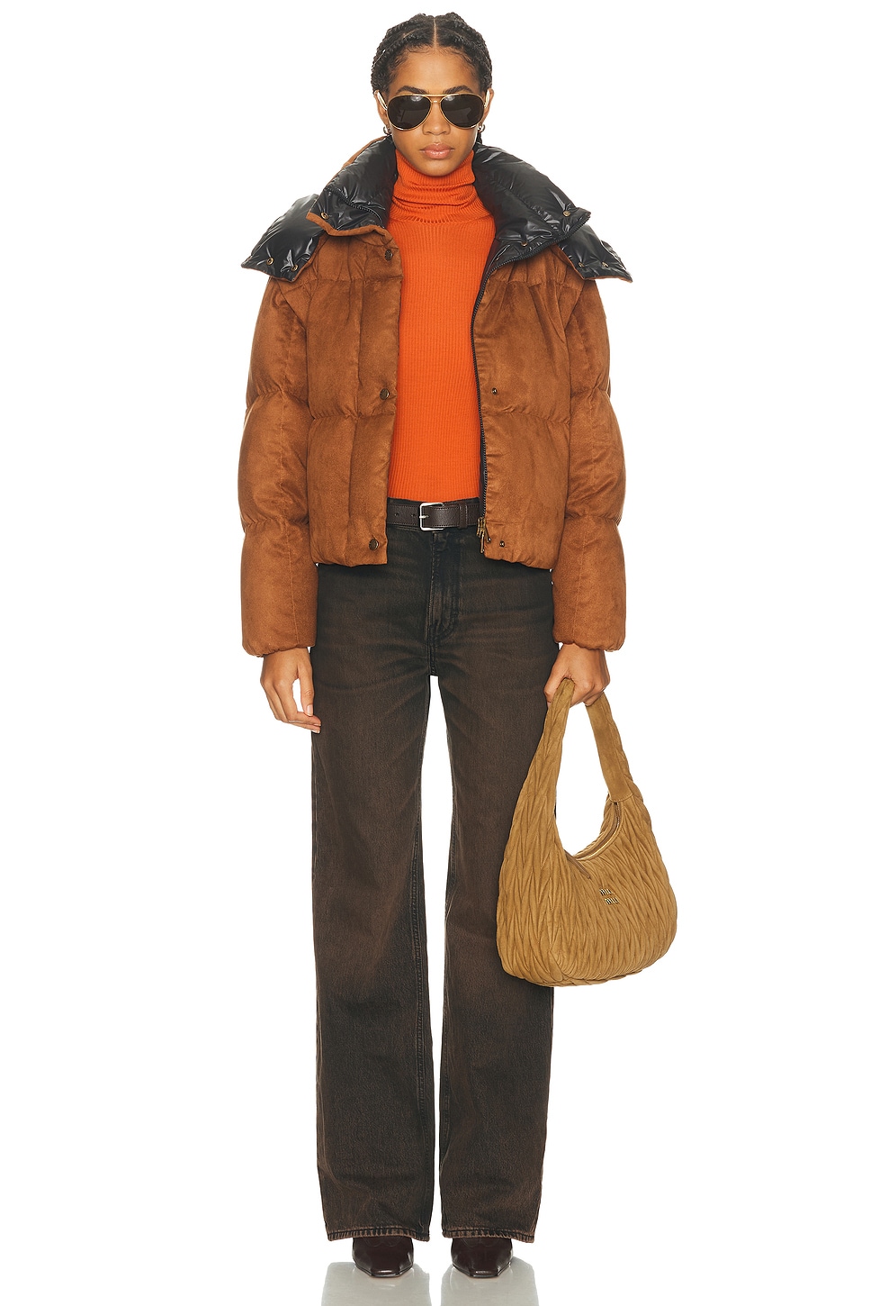 Image 4 of Moncler Turtleneck Top in Orange