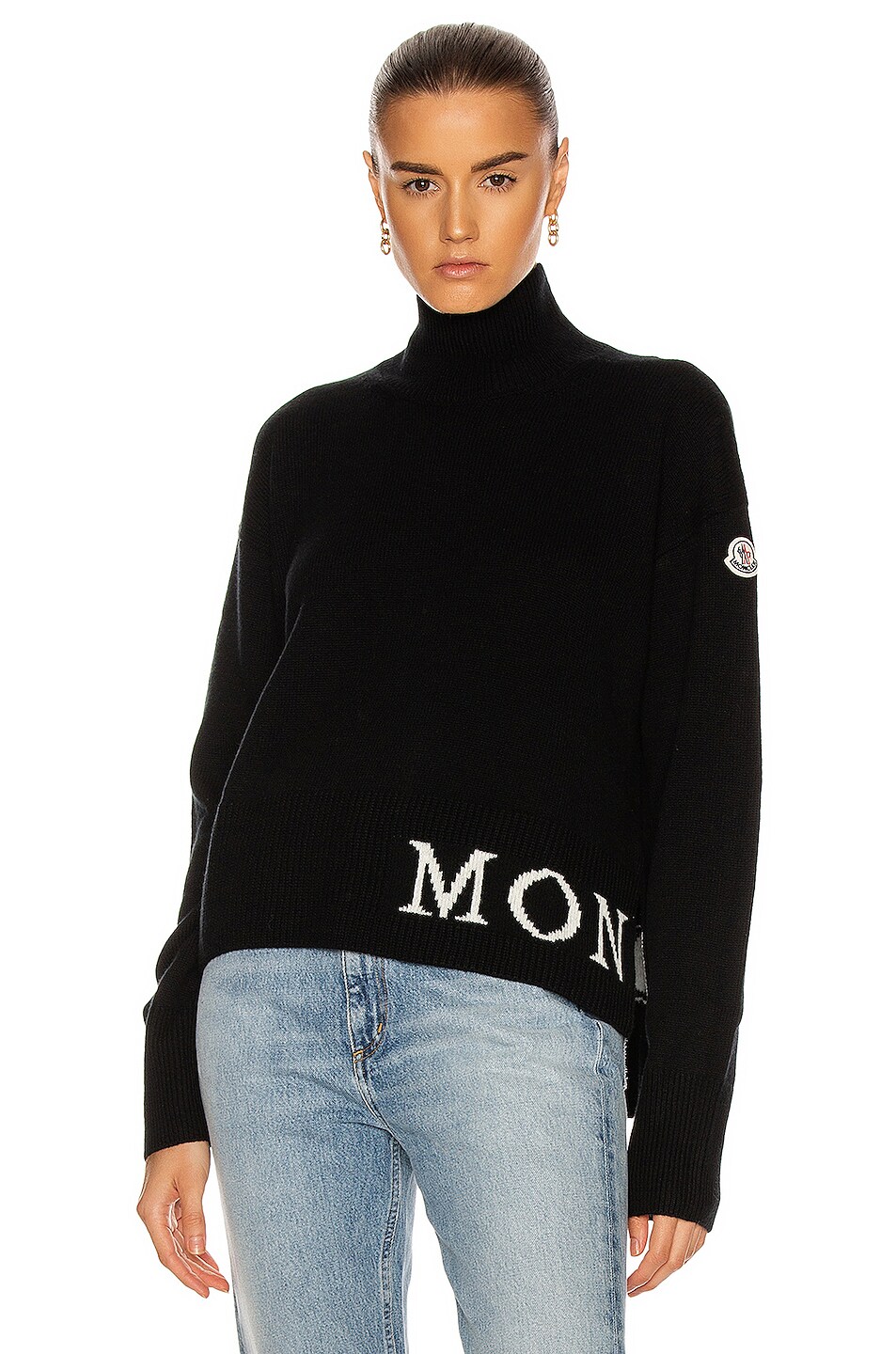 Image 1 of Moncler Lupetto Tricot Sweater in Black