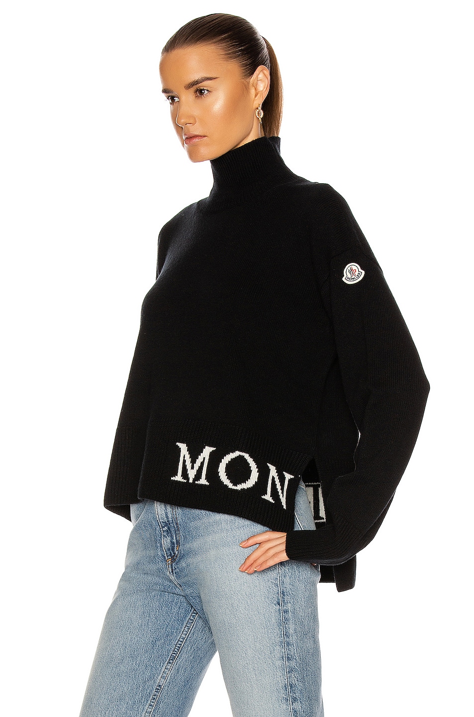 Moncler Lupetto Tricot Sweater in Black | FWRD