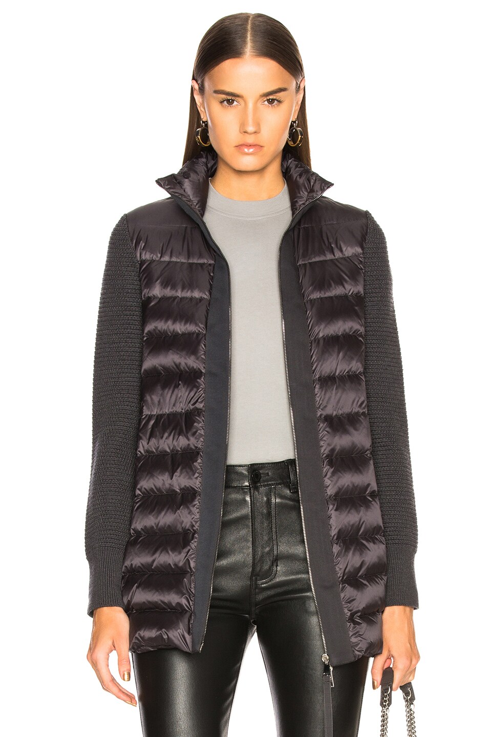 Image 1 of Moncler Maglione Tricot Cardigan in Charcoal