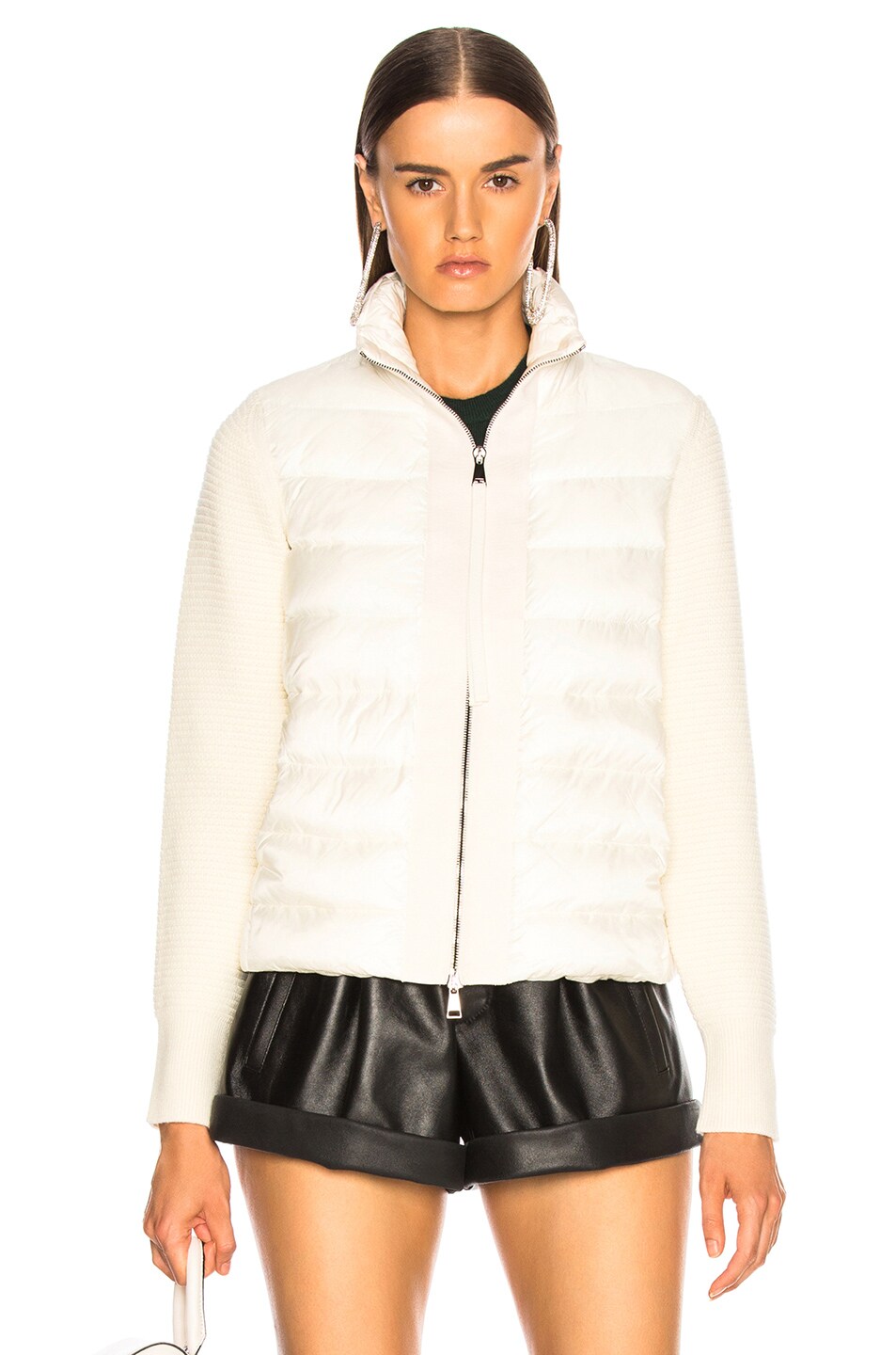 Image 1 of Moncler Maglione Tricot Cardigan in White
