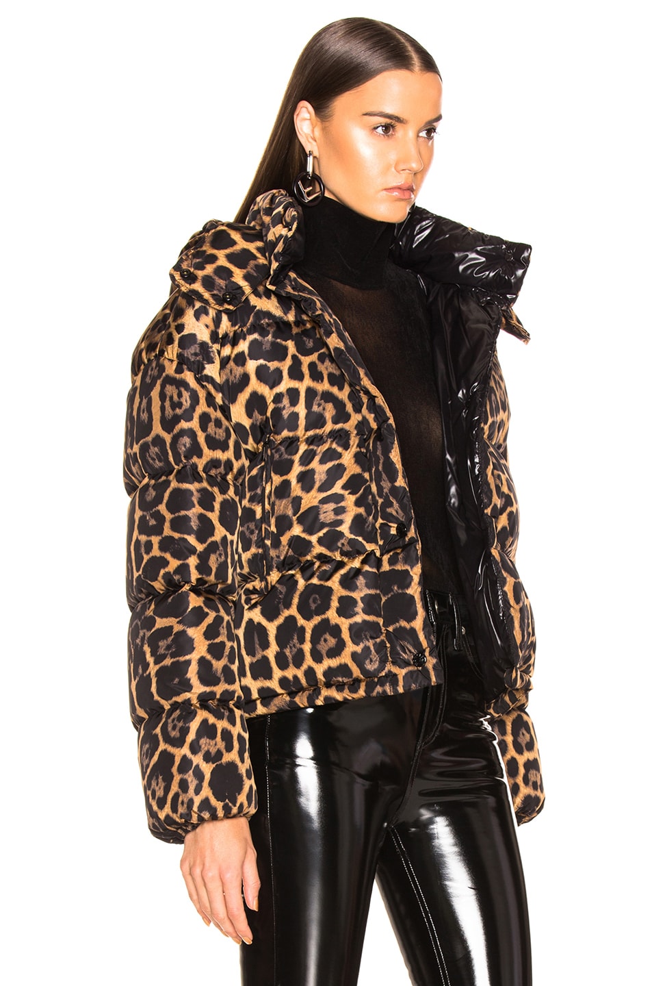 Moncler Caille Giubbotto Jacket in Leopard | FWRD