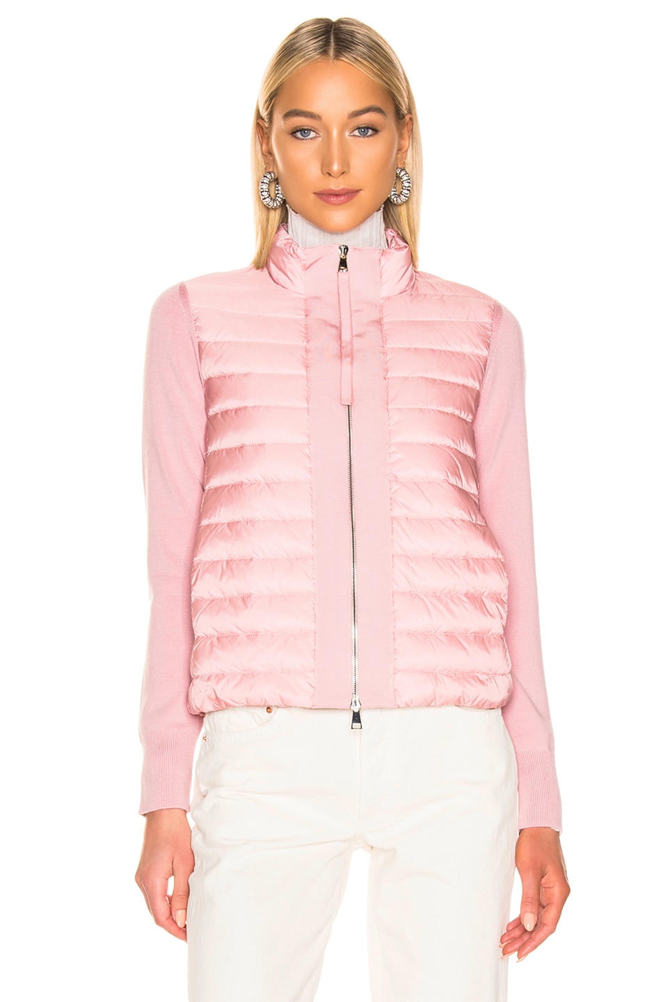 Moncler Maglia Tricot Cardigan Jacket in Pink | FWRD