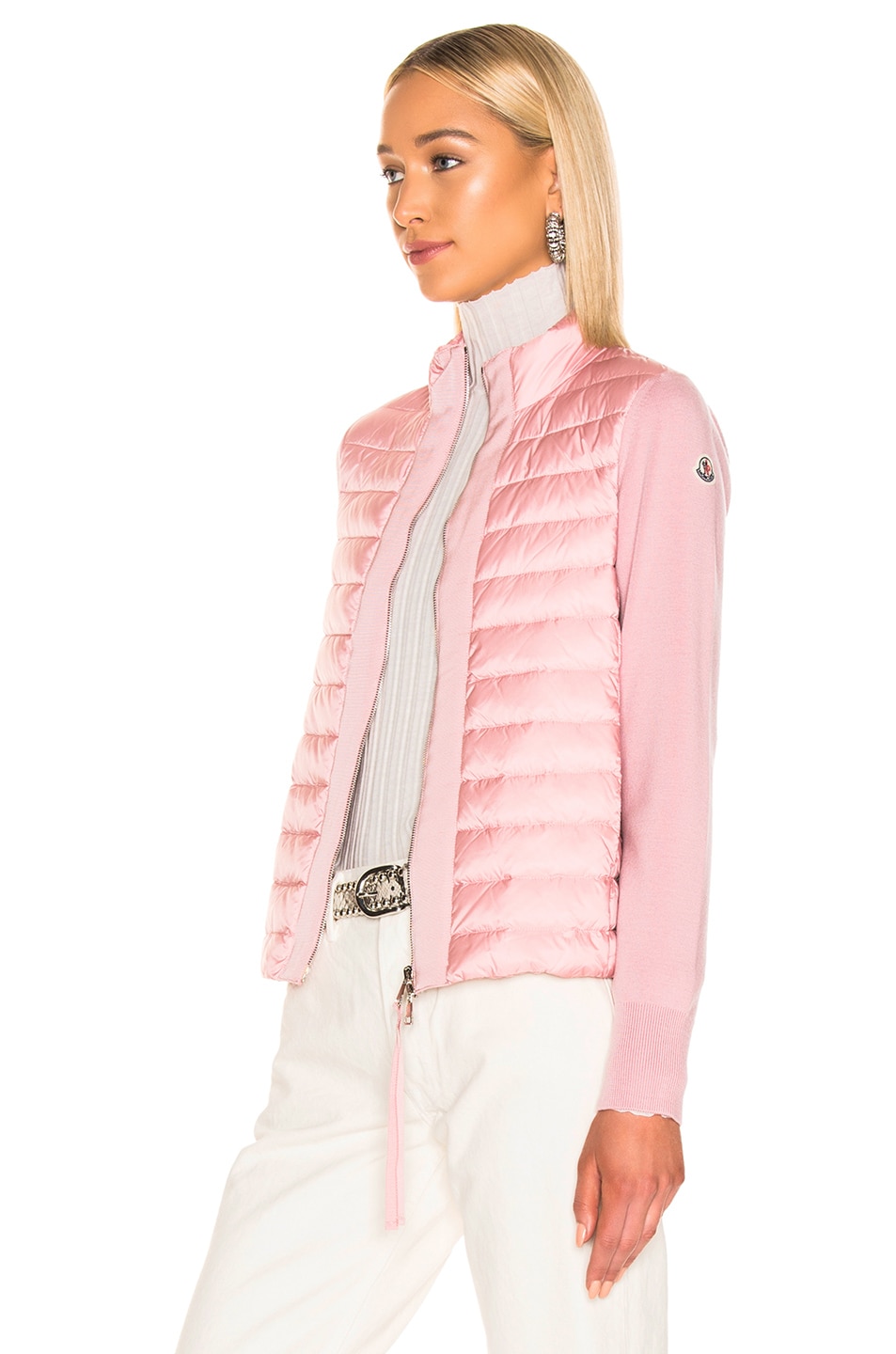 Moncler Maglia Tricot Cardigan Jacket in Pink | FWRD