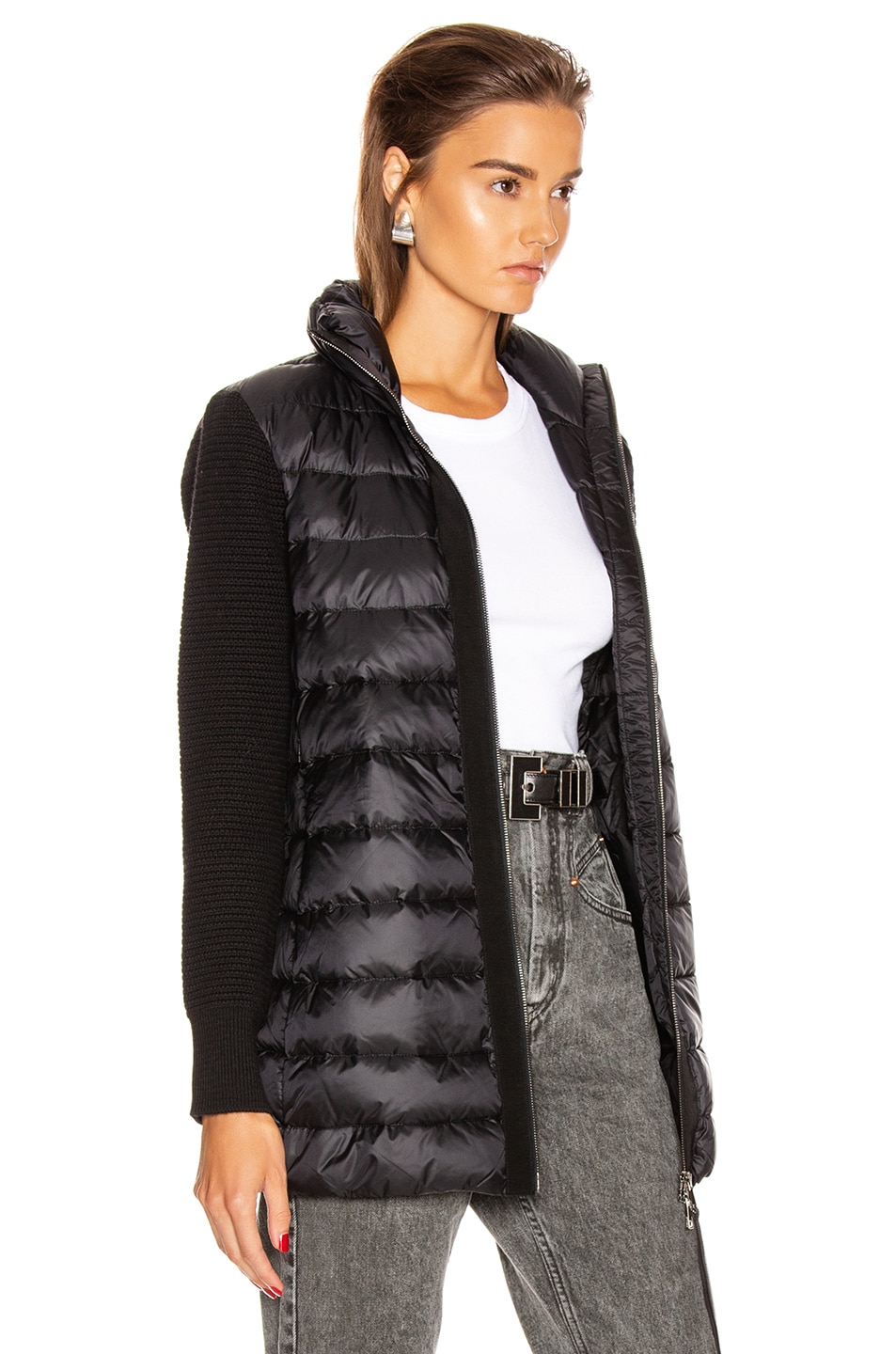 Moncler Tricot Mid Cardigan in Black | FWRD