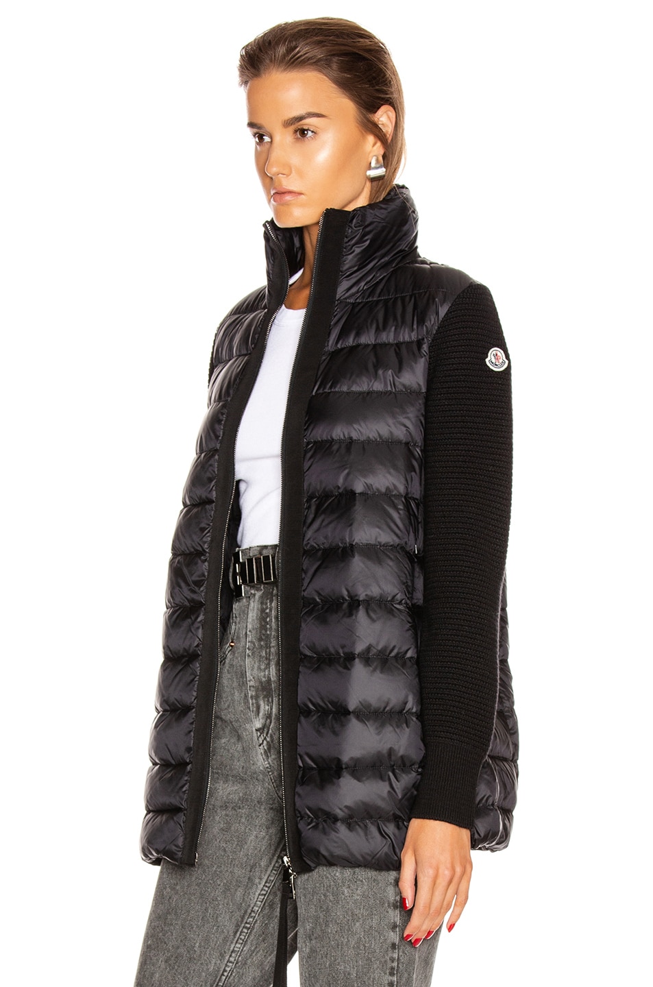 Moncler Tricot Mid Cardigan in Black | FWRD