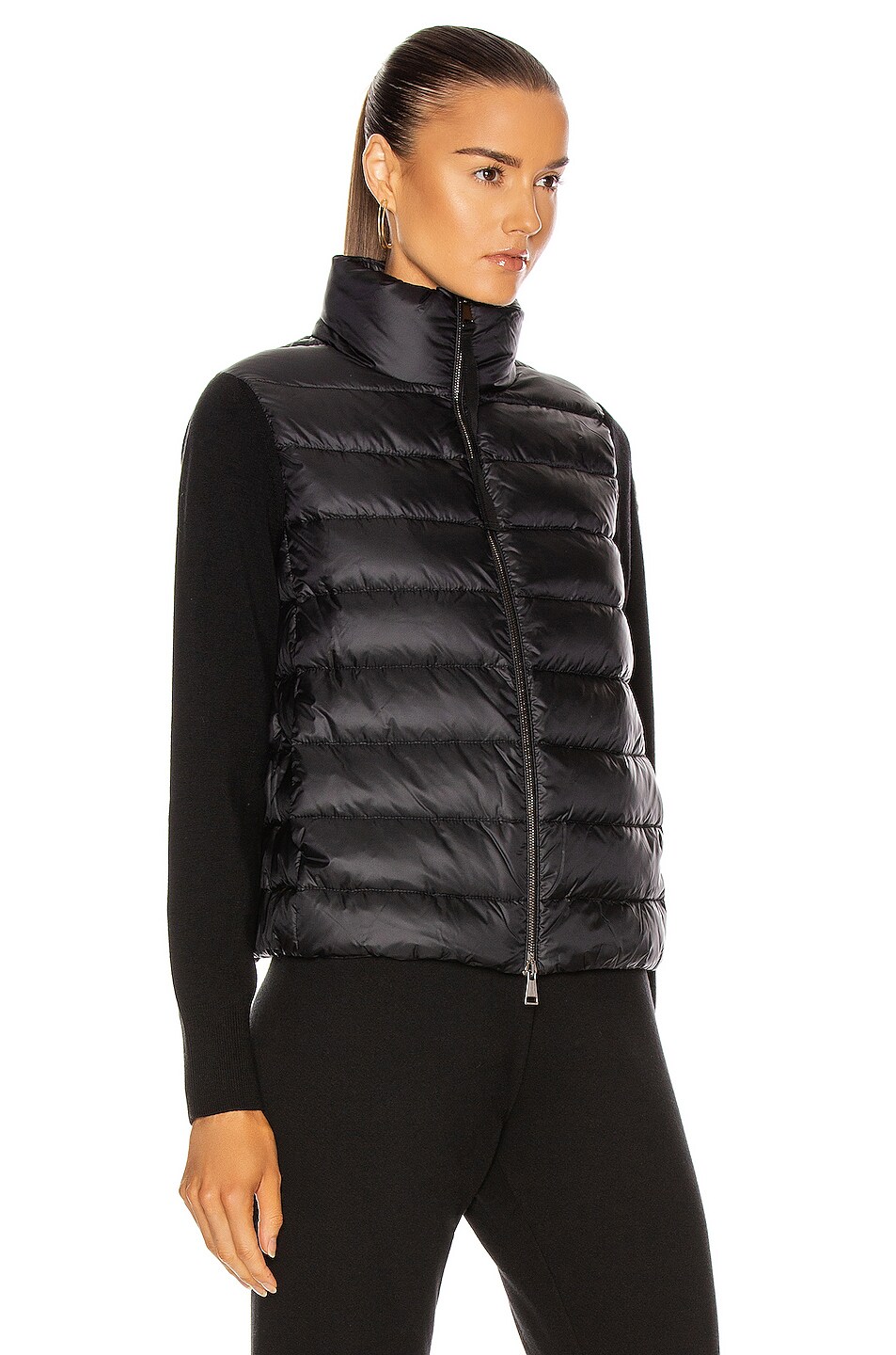 Moncler Cardigan Tricot Jacket in Black | FWRD