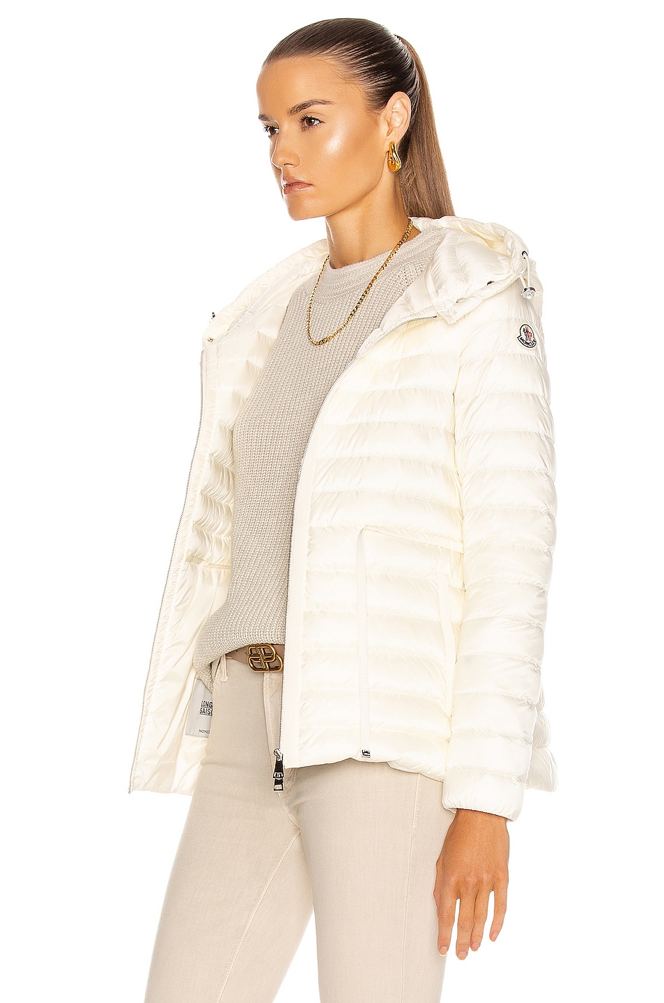 Moncler Raie Giubbotto Jacket in White | FWRD