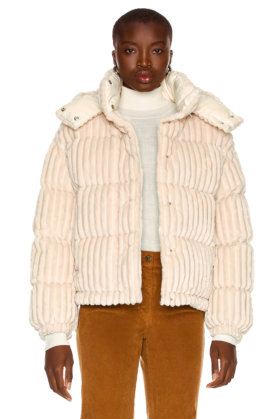 Image 1 of Moncler Daos Jacket in Ivory Corduroy