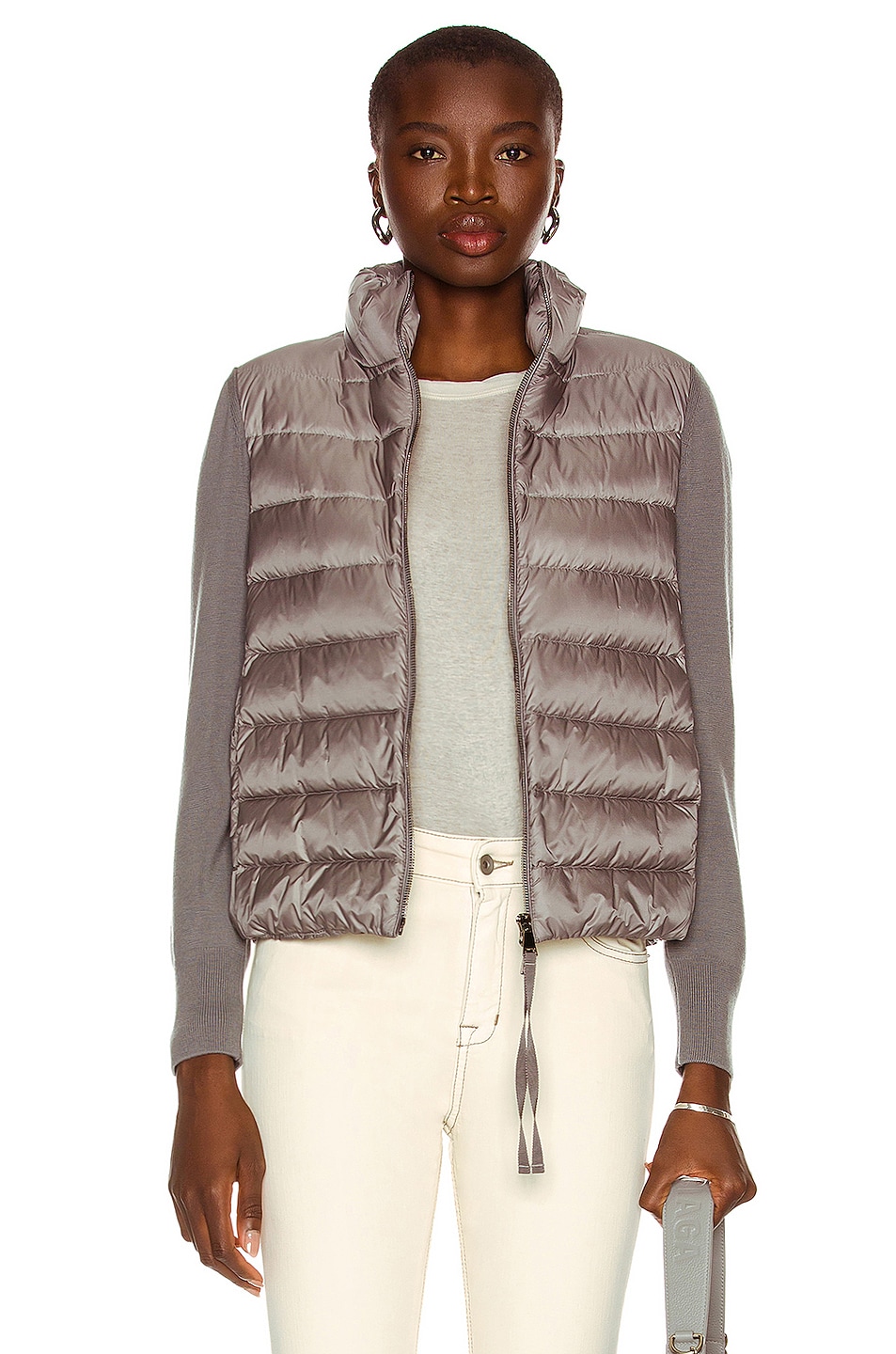 Image 1 of Moncler Maglia Cardigan Jacket in Grey