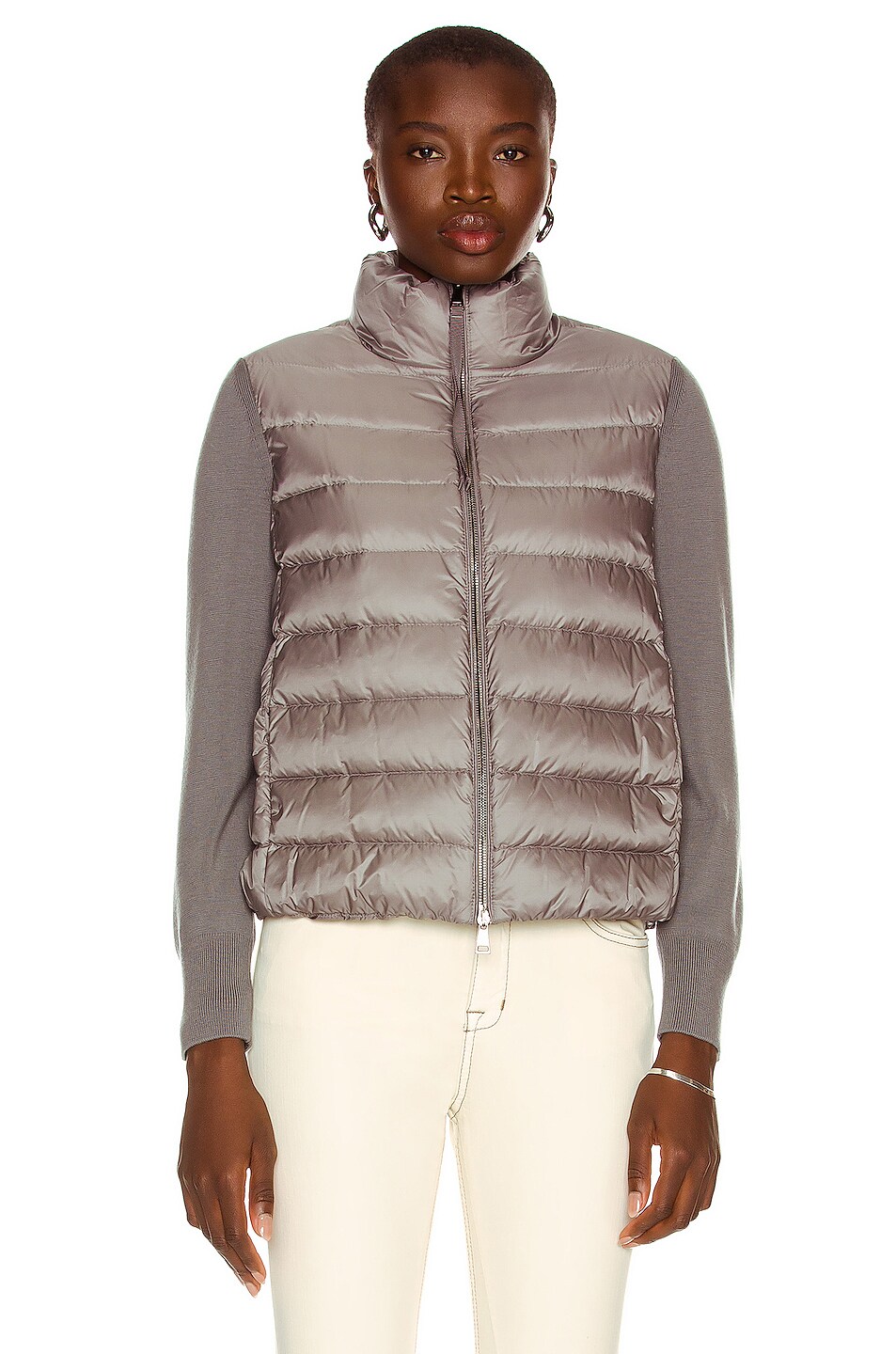 Moncler Maglia Cardigan Jacket in Grey | FWRD