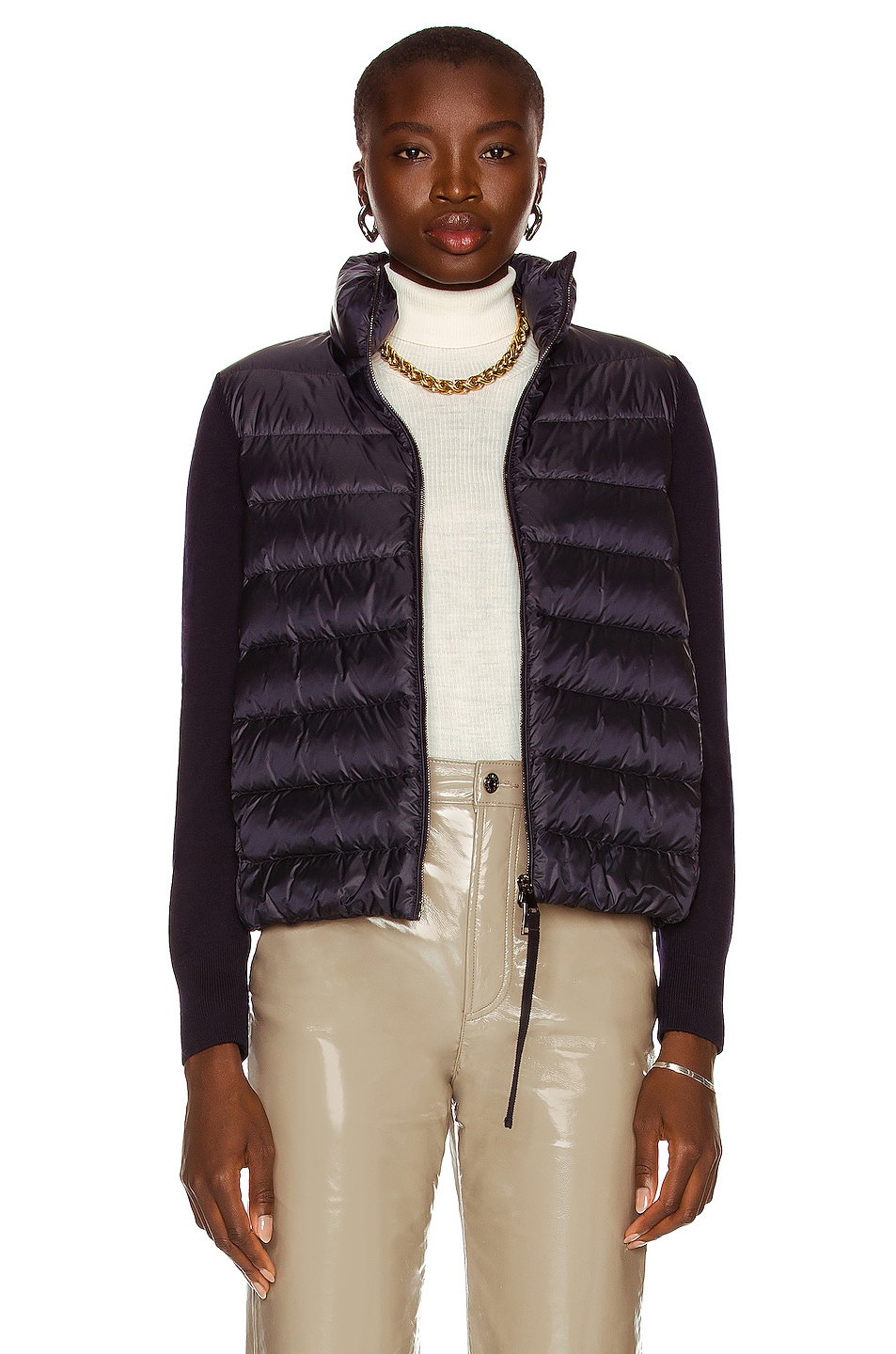 Image 1 of Moncler Maglia Cardigan Jacket in Navy