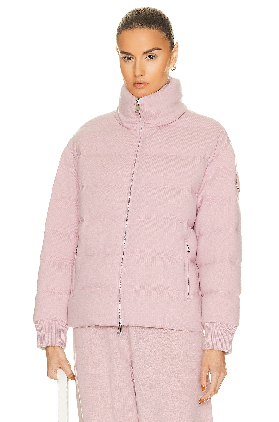 Image 1 of Moncler Cayeux Cashmere Jacket in Pink
