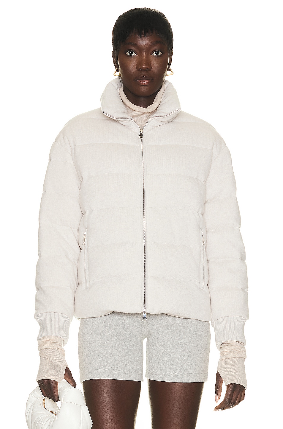 Image 1 of Moncler Cayeux Cashmere Jacket in Grey