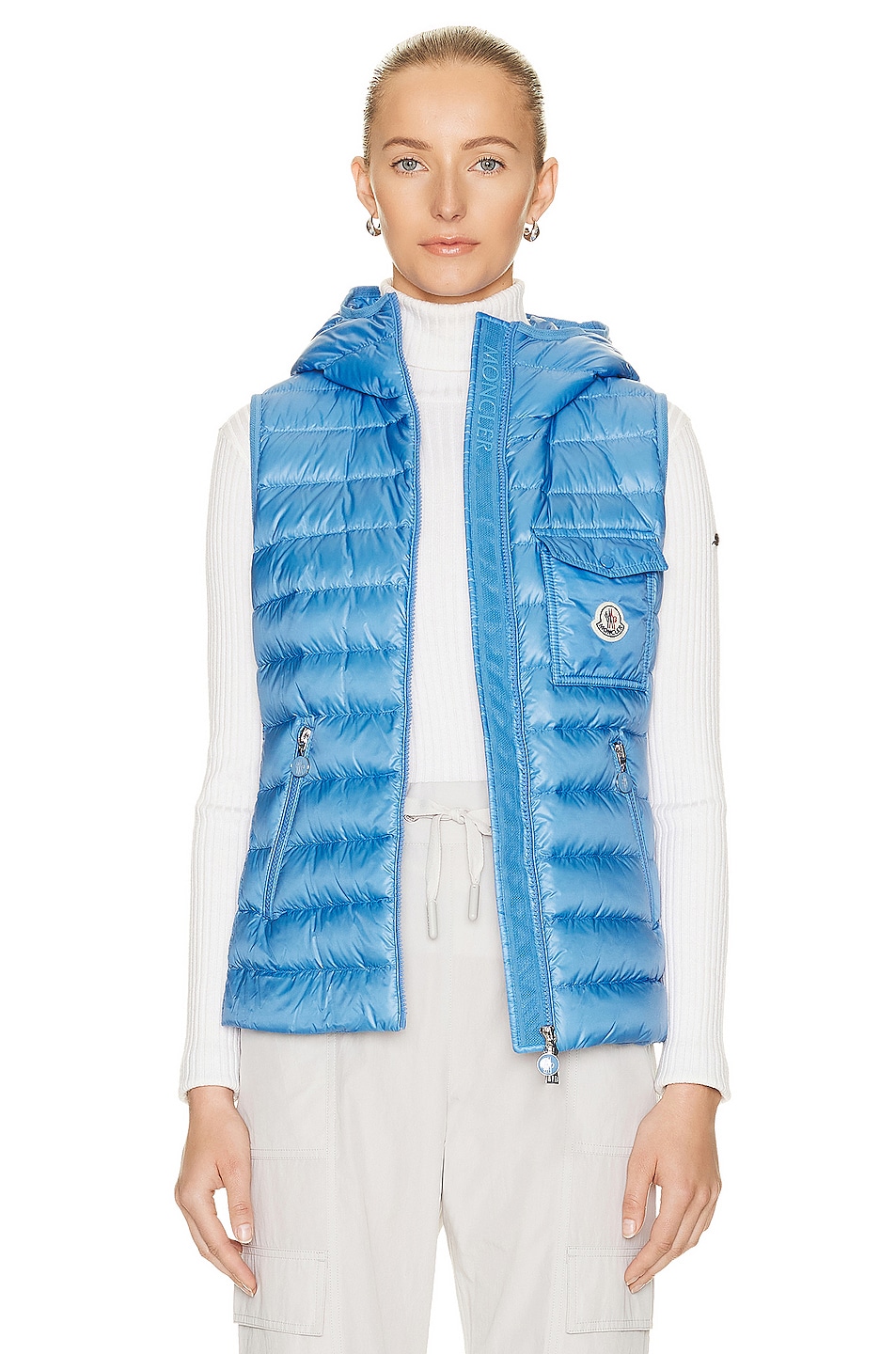 Moncler Glygos Vest in Blue | FWRD