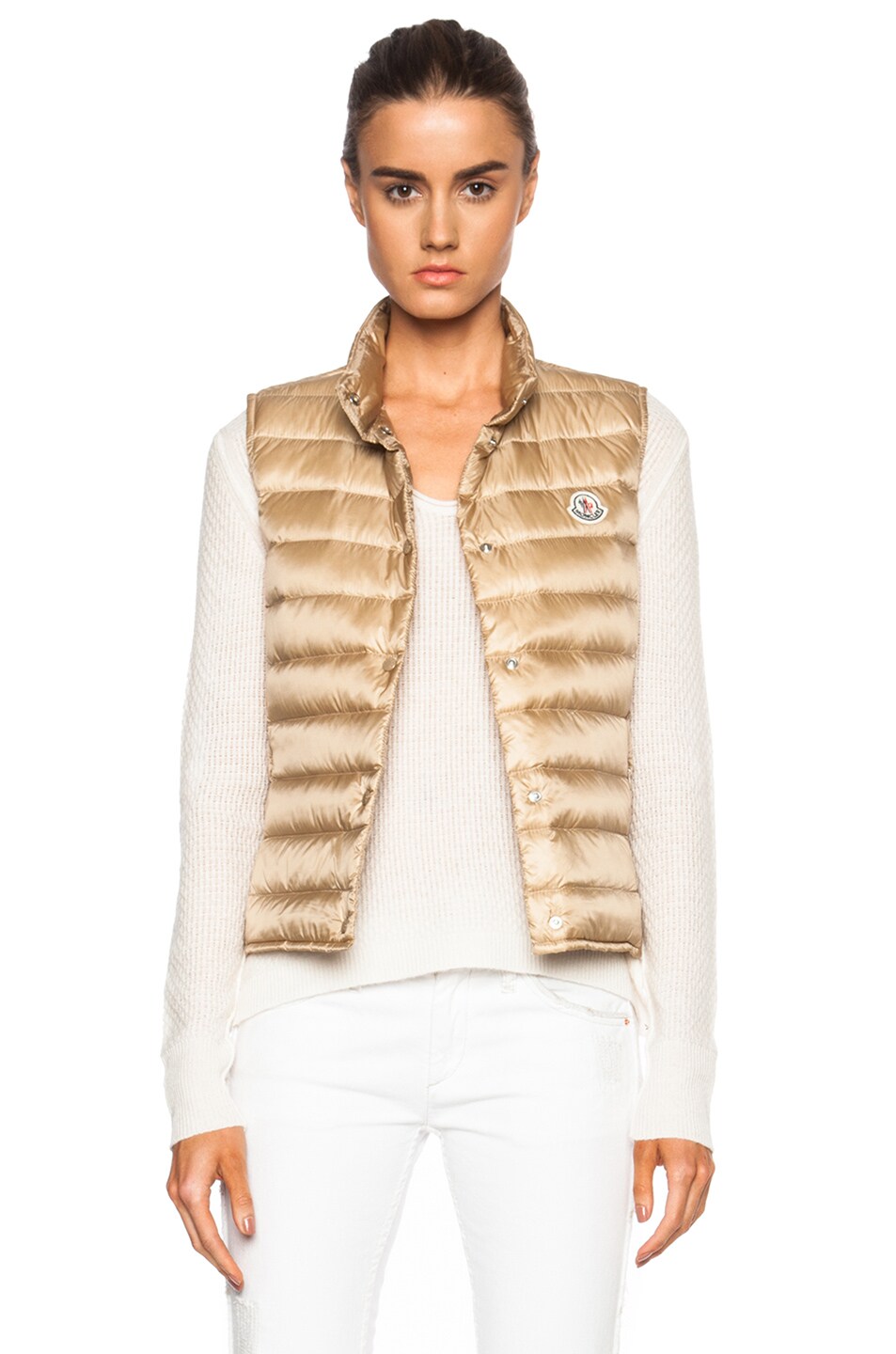 Image 1 of Moncler Liane Polyamide Vest in Cammello