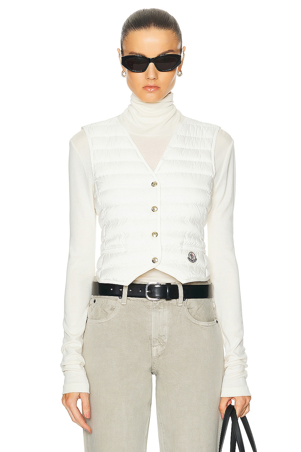 Image 1 of Moncler Button Vest in White