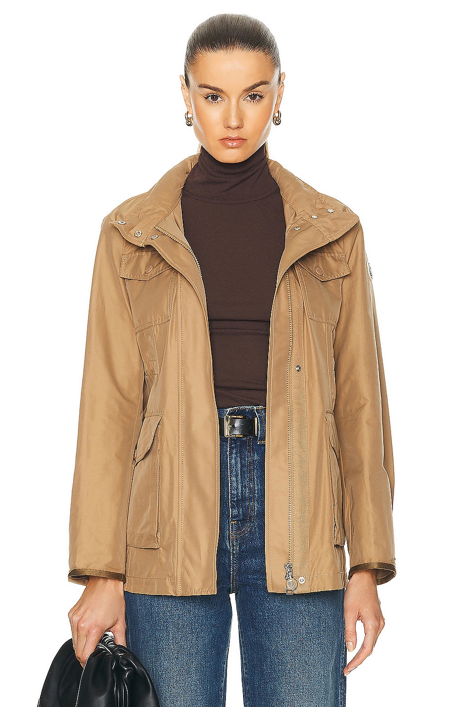 Image 1 of Moncler Ilo Field Jacket in Cocoa Cream