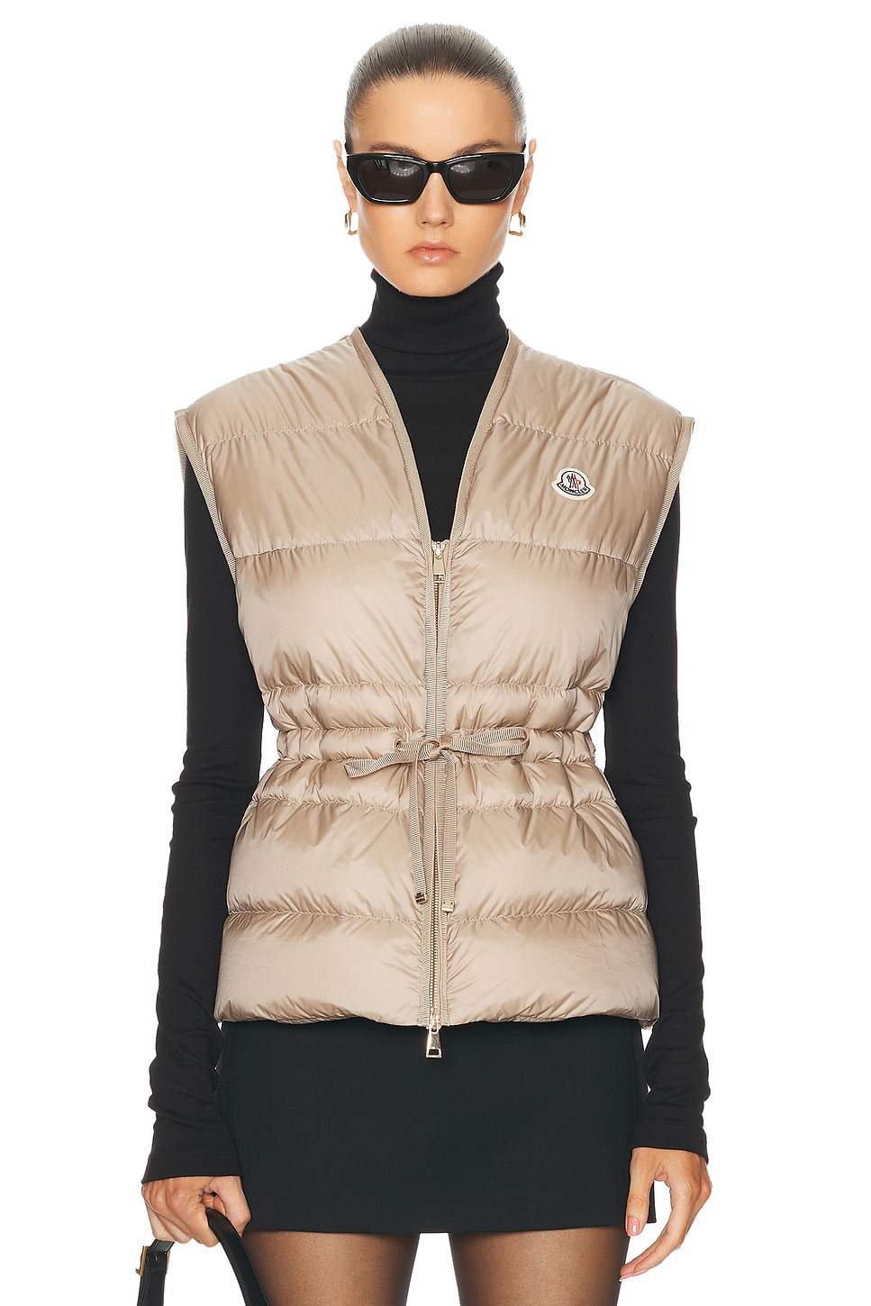 Image 1 of Moncler Nai Vest in Faded Beige