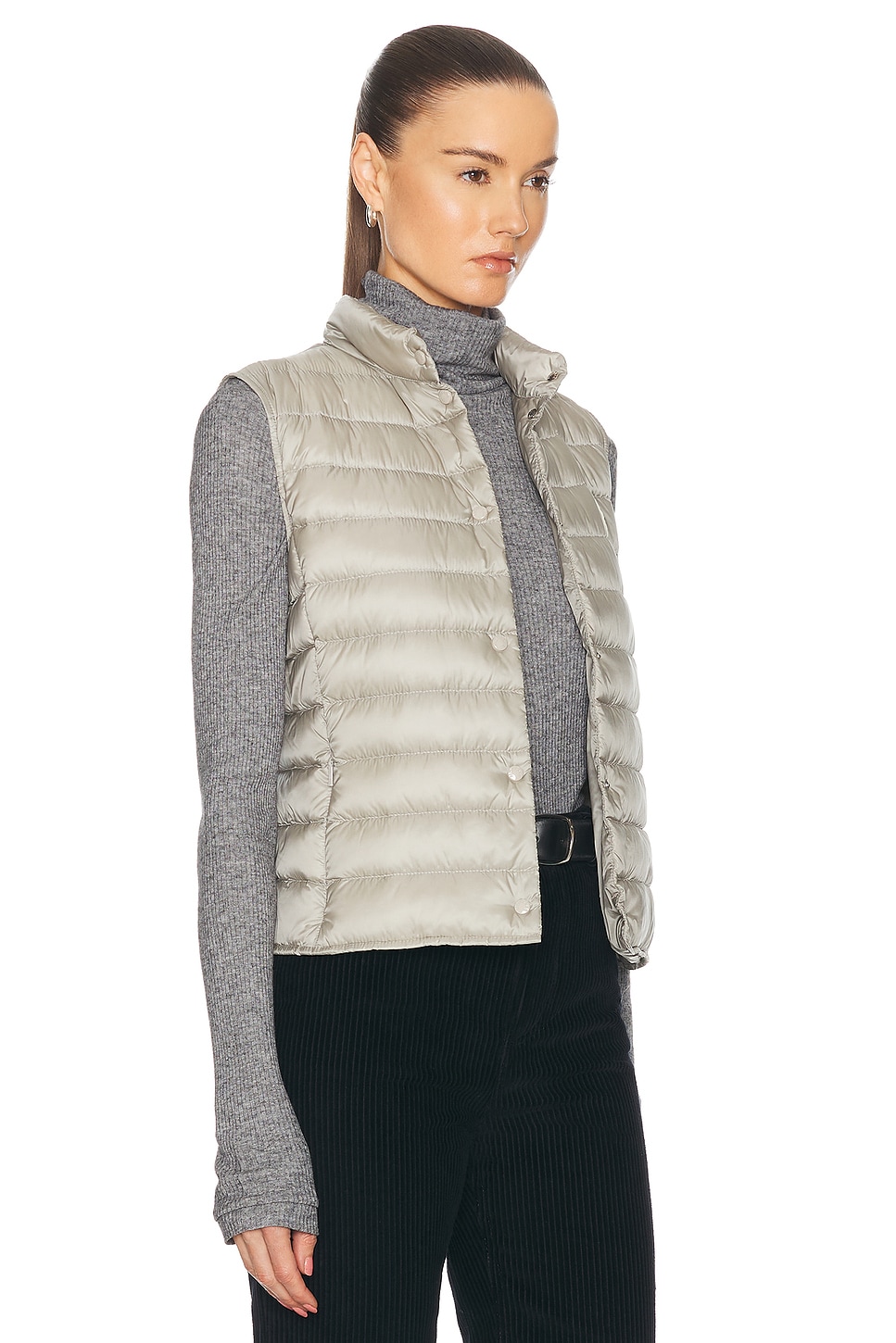 Shop Moncler Adhemar Liane Vest In Heat Gray